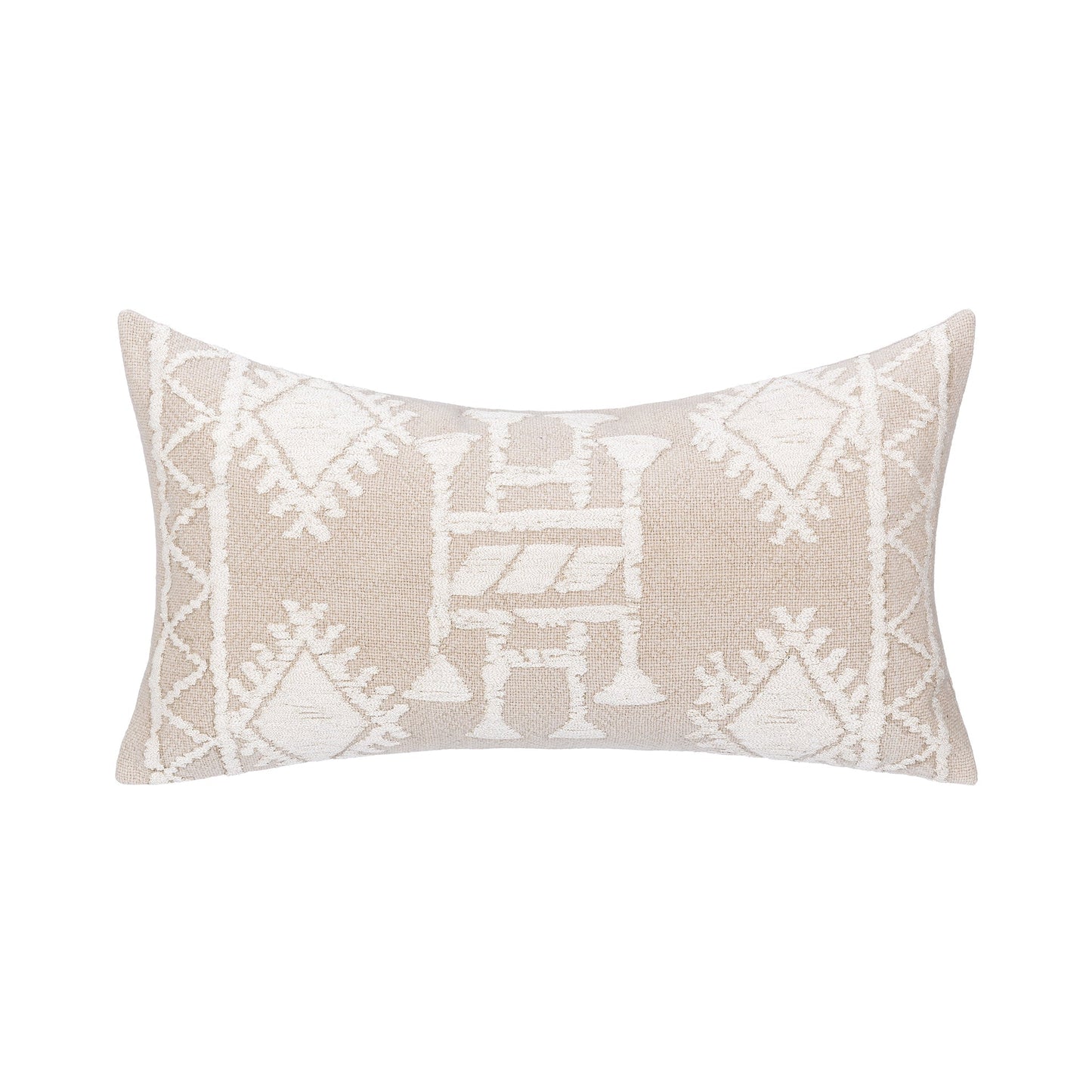 LN Abbey Mocha Cream/Ivory 14x26 Throw Pillow (Set of 2) - Ornate Home