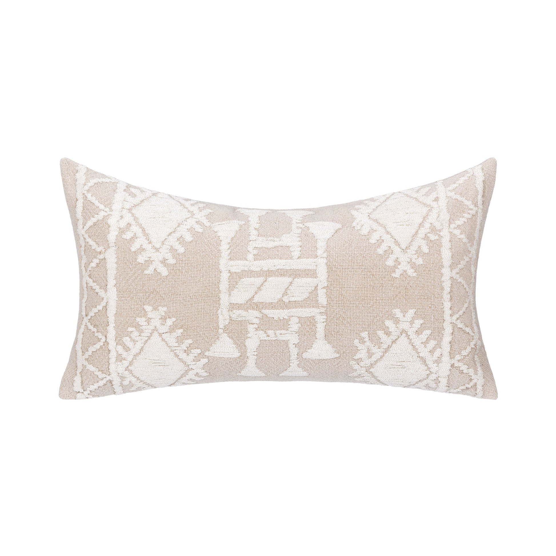 LN Abbey Mocha Cream/Ivory 14x26 Throw Pillow (Set of 2) - Ornate Home