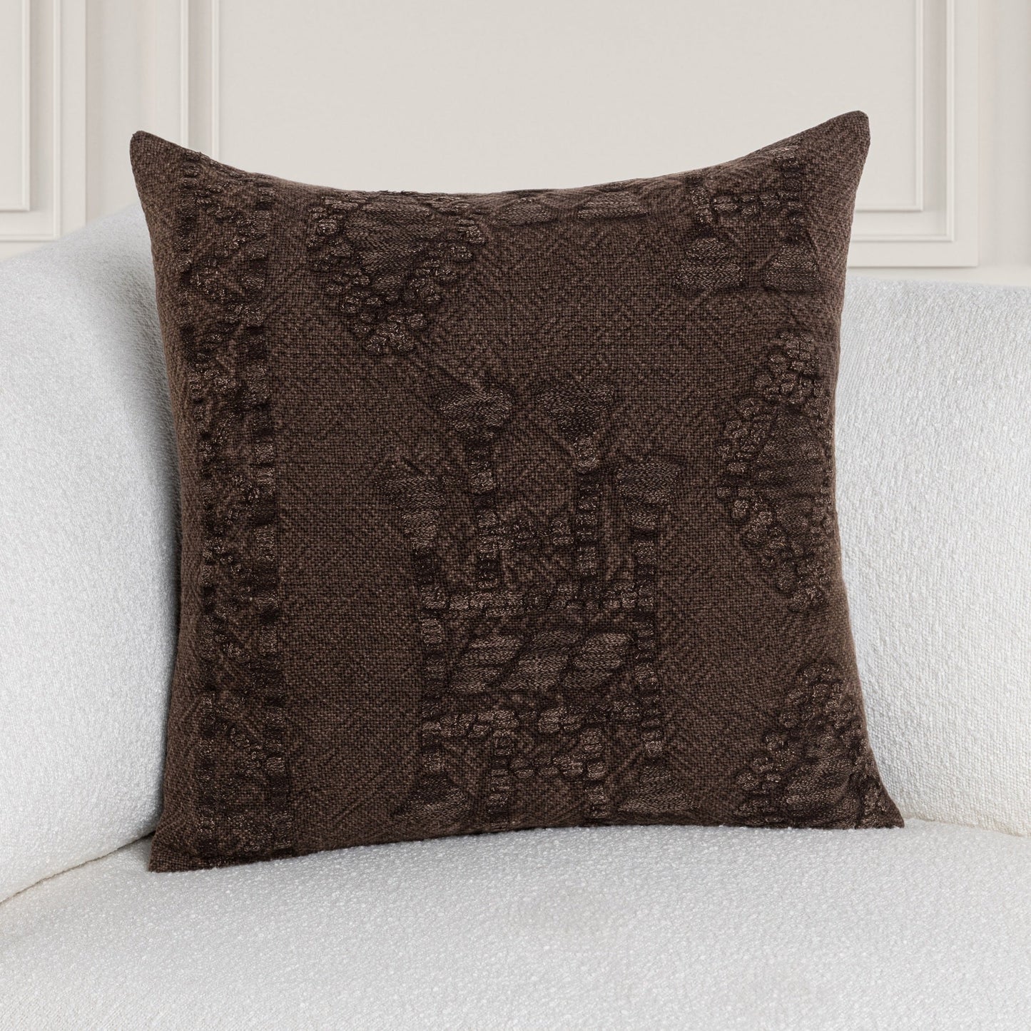 LN Abbey Sierra Brown 22x22 Throw Pillow (Set of 2) - Ornate Home