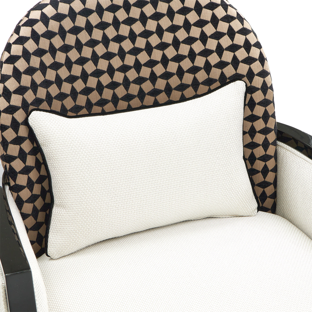 La Francaise Black Ice/Café Accent Chair - Ornate Home
