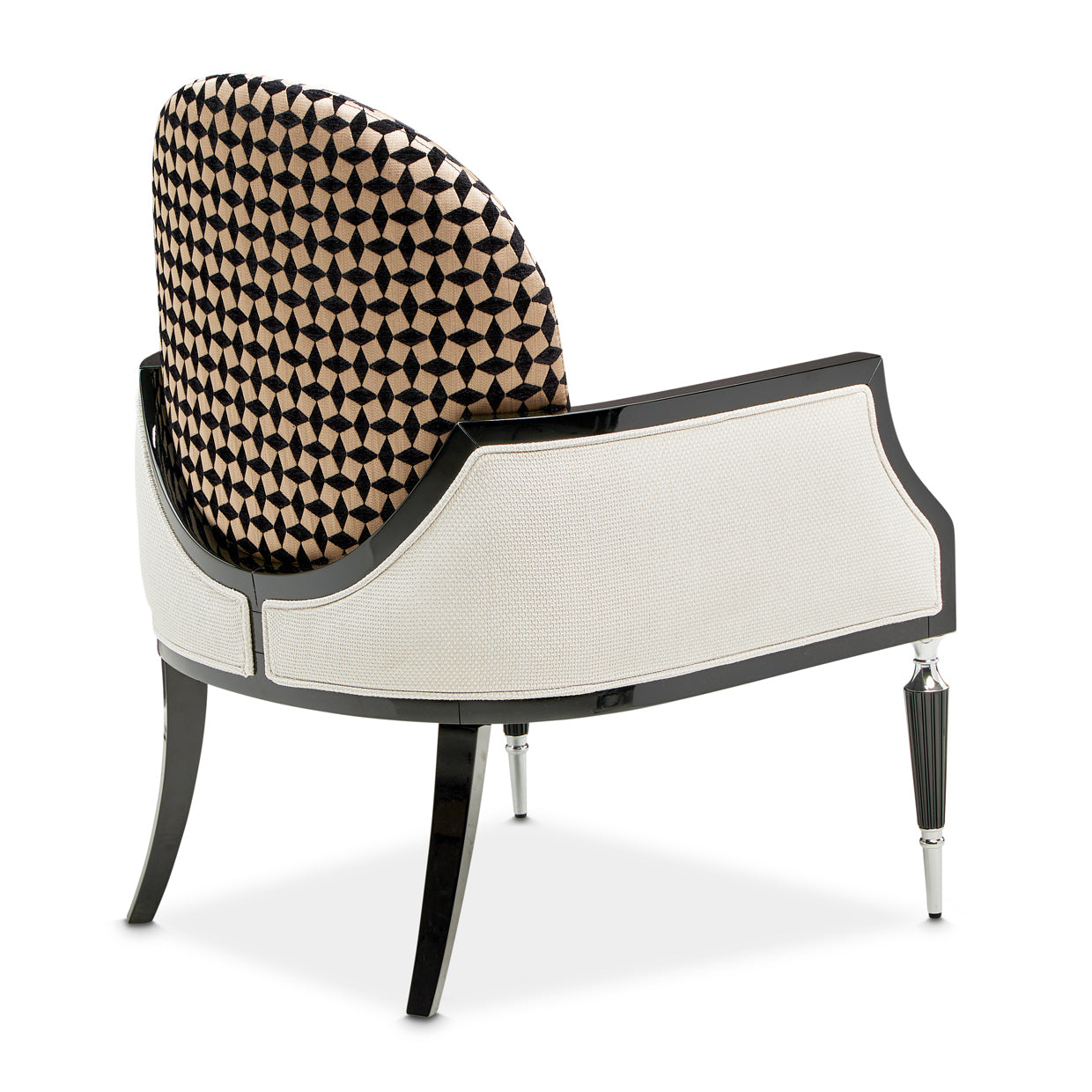 La Francaise Black Ice/Café Accent Chair - Ornate Home