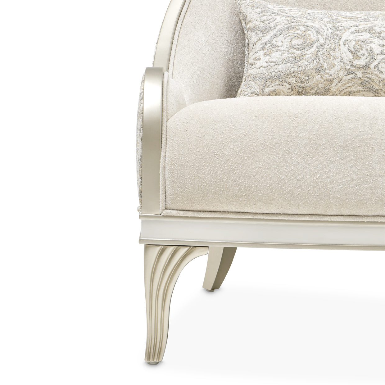 La Marisia Champagne/Tranquil Chenille Accent Chair - Ornate Home