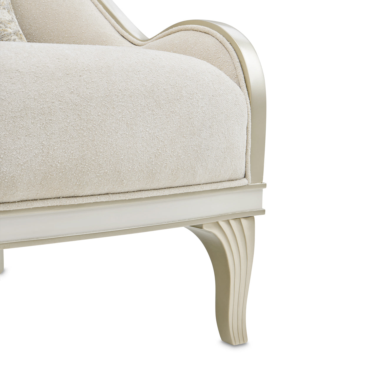 La Marisia Champagne/Tranquil Chenille Accent Chair - Ornate Home