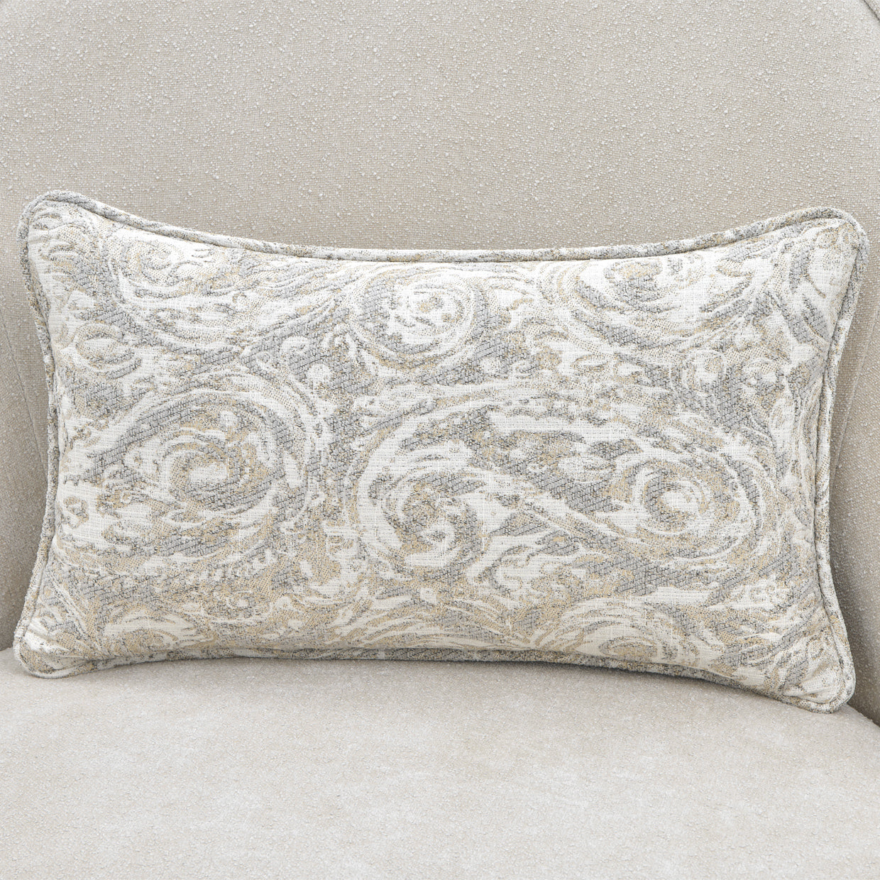 La Marisia Champagne/Tranquil Chenille Accent Chair - Ornate Home