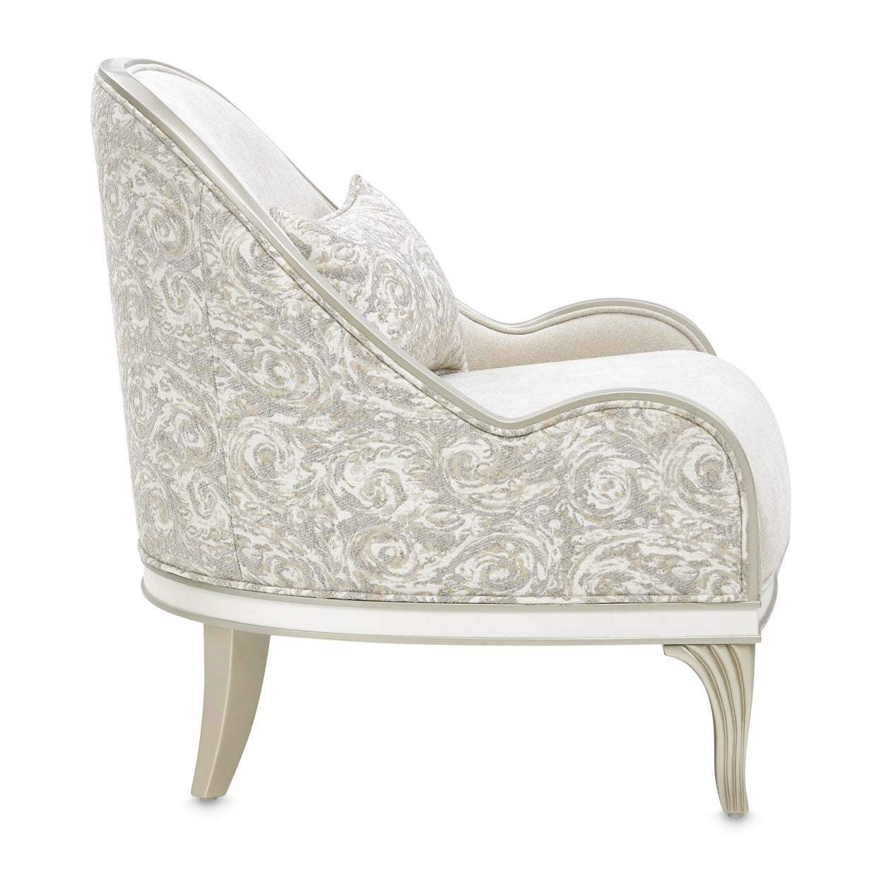 La Marisia Champagne/Tranquil Chenille Accent Chair - Ornate Home