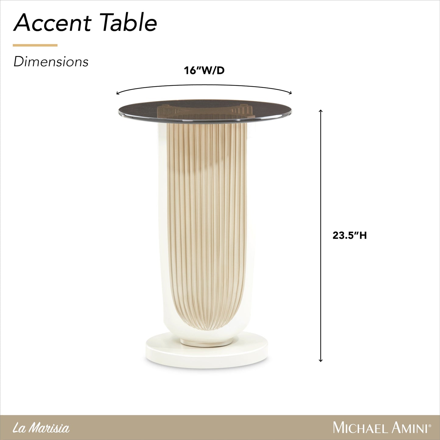 La Marisia Creamy Pearl Accent Table - Ornate Home