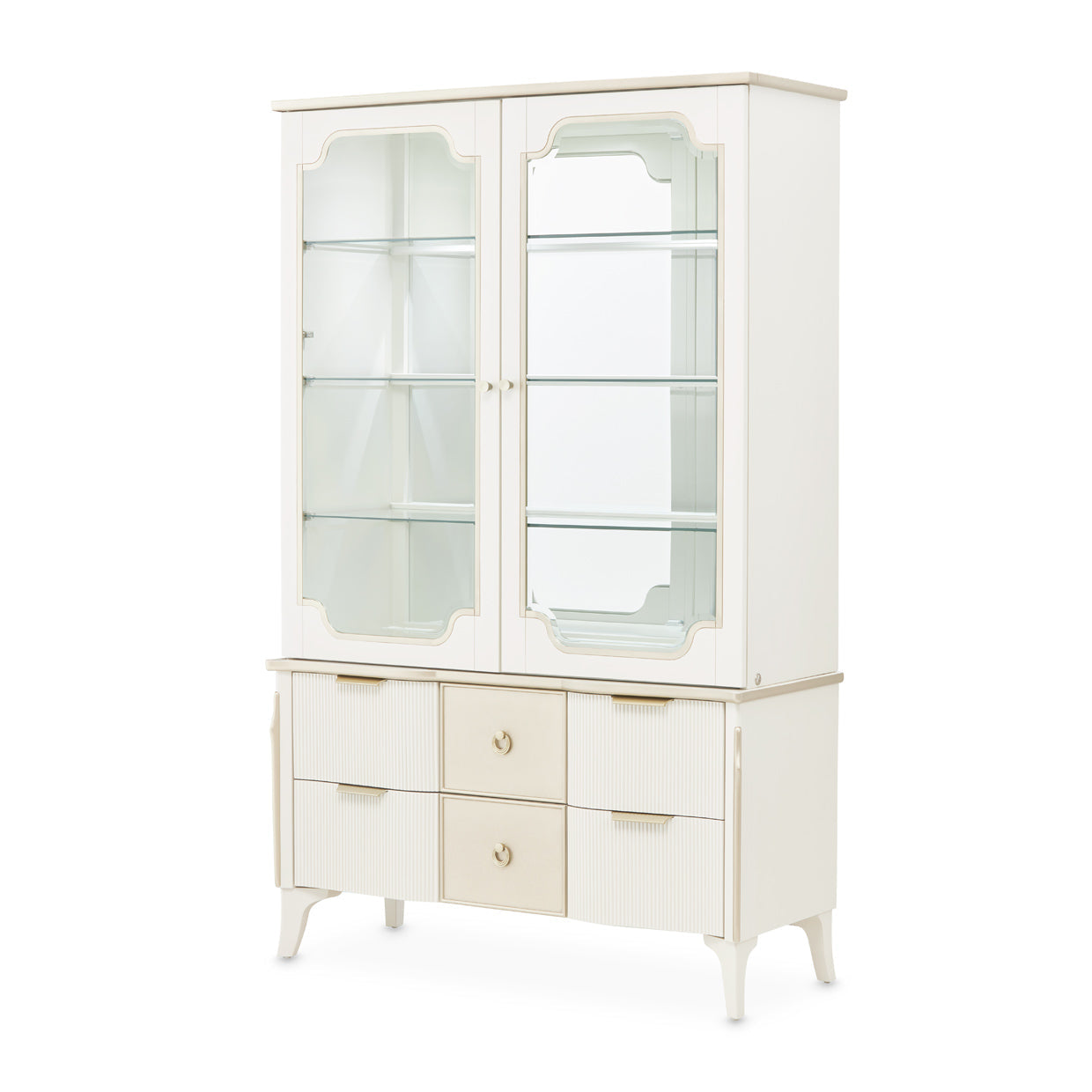 La Marisia Creamy Pearl Display Cabinet - Ornate Home