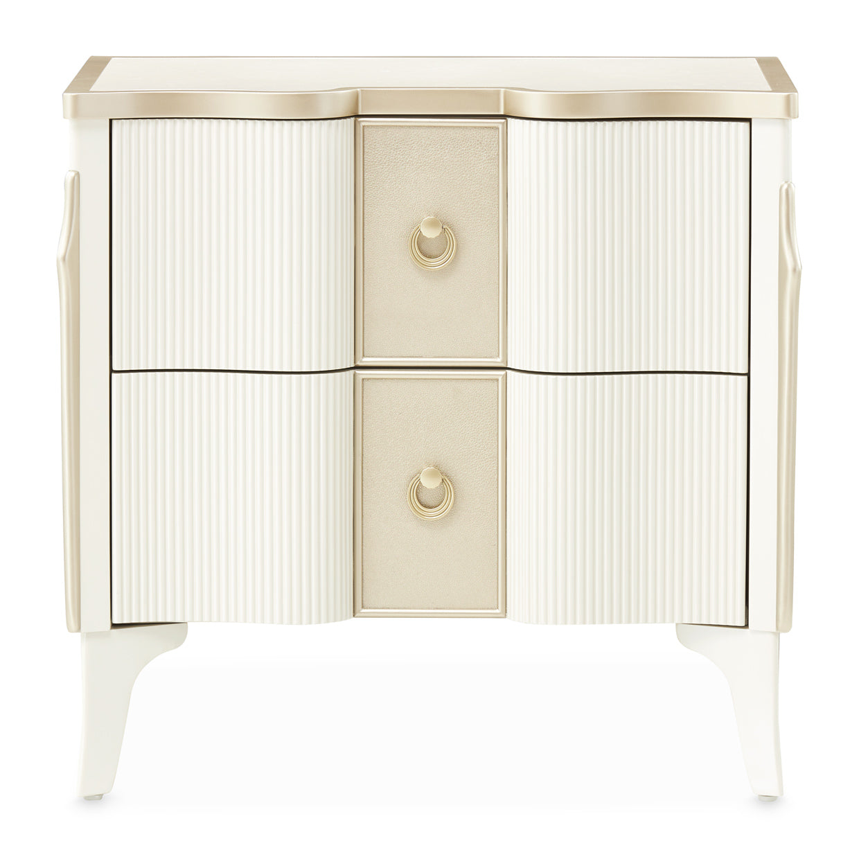 La Marisia Creamy Pearl Nightstand - Ornate Home