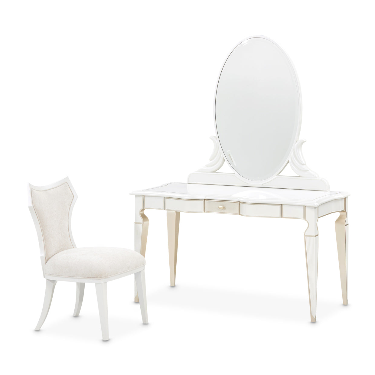 La Marisia Creamy Pearl Vanity Desk - Ornate Home