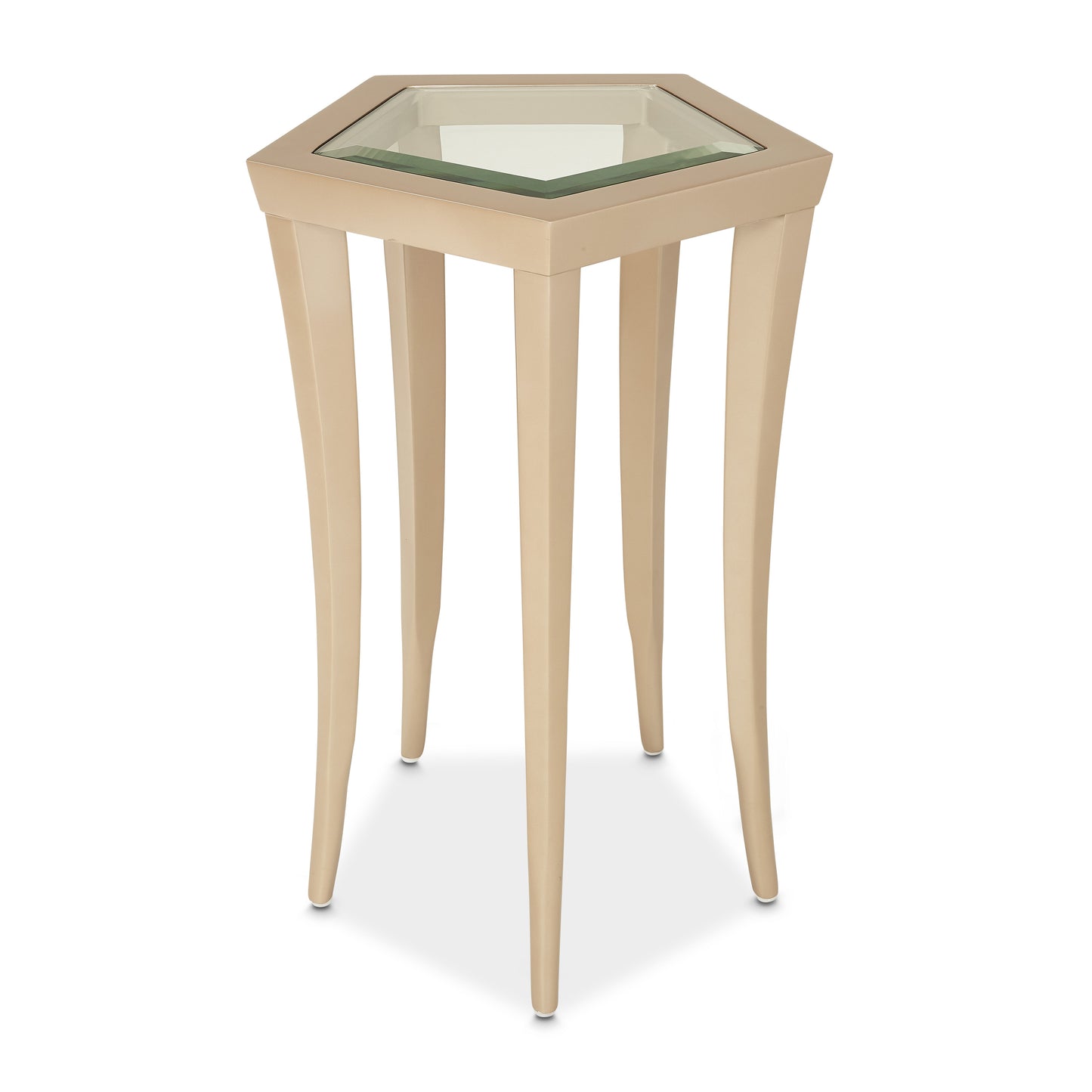 La Rachelle Medium Champagne Chairside Table - Ornate Home