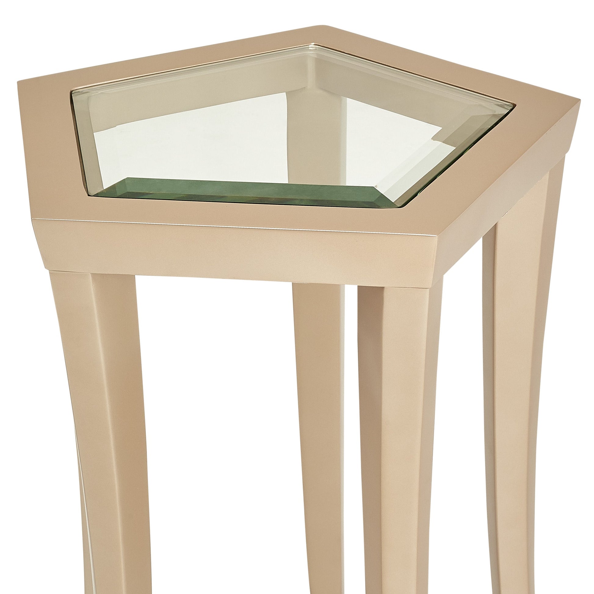 La Rachelle Medium Champagne Chairside Table - Ornate Home