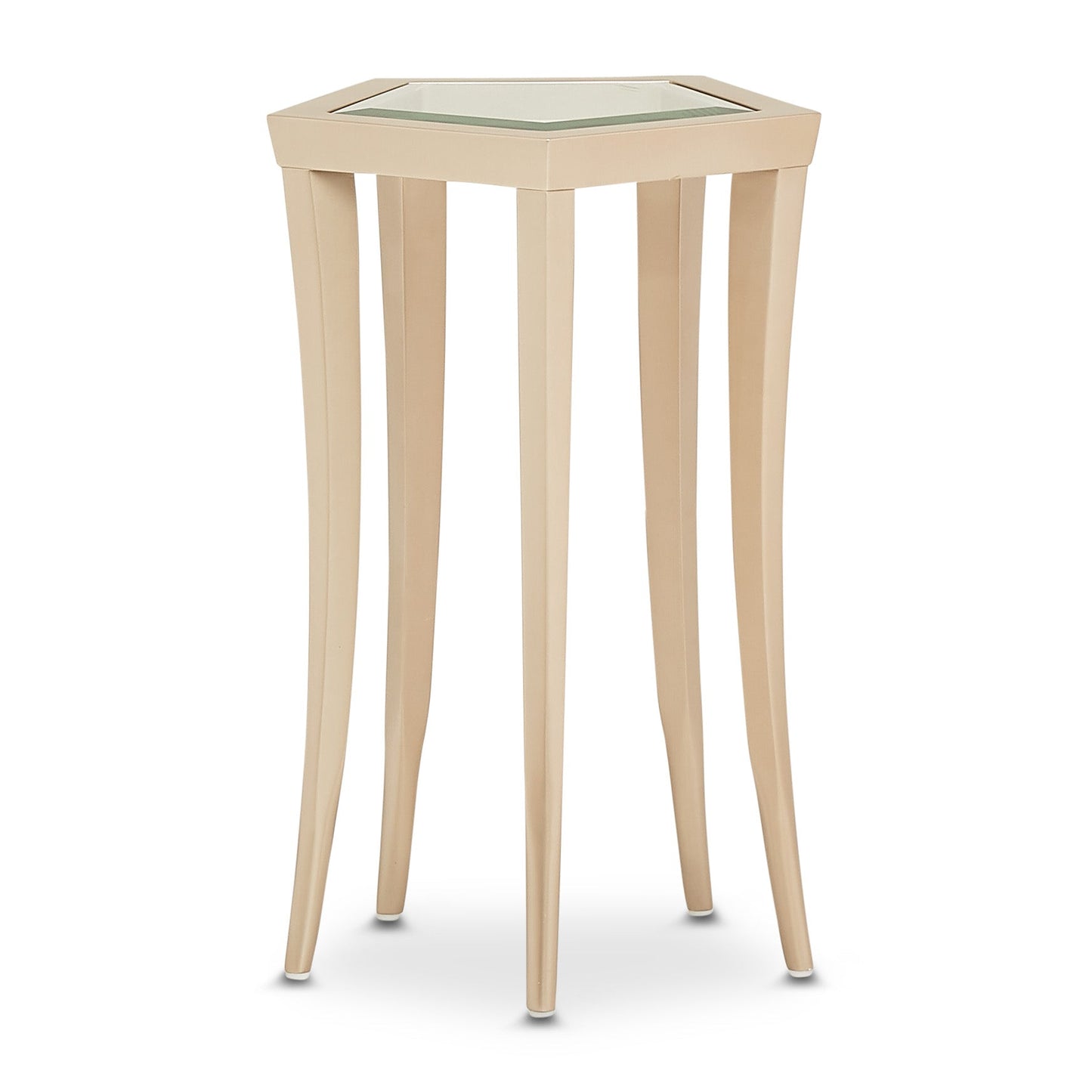 La Rachelle Medium Champagne Chairside Table - Ornate Home