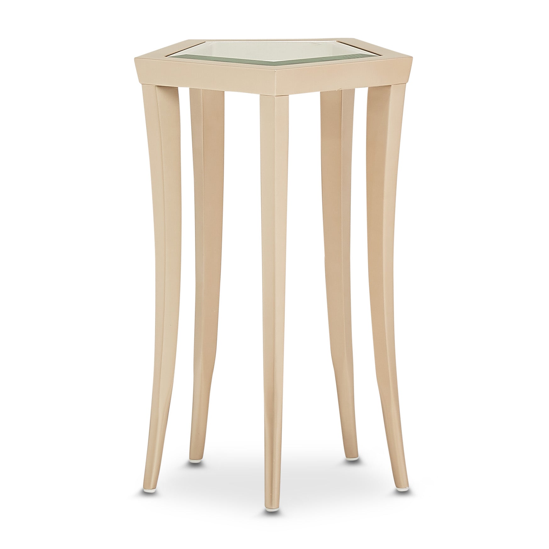 La Rachelle Medium Champagne Chairside Table - Ornate Home