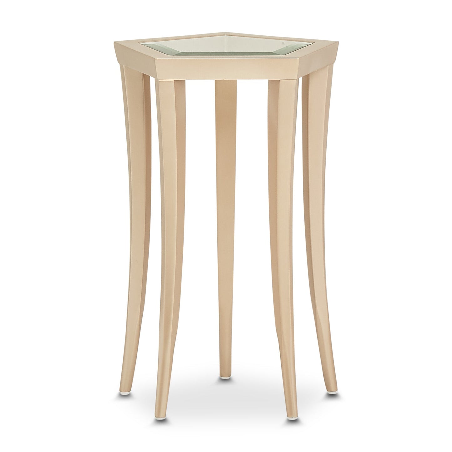 La Rachelle Medium Champagne Chairside Table - Ornate Home