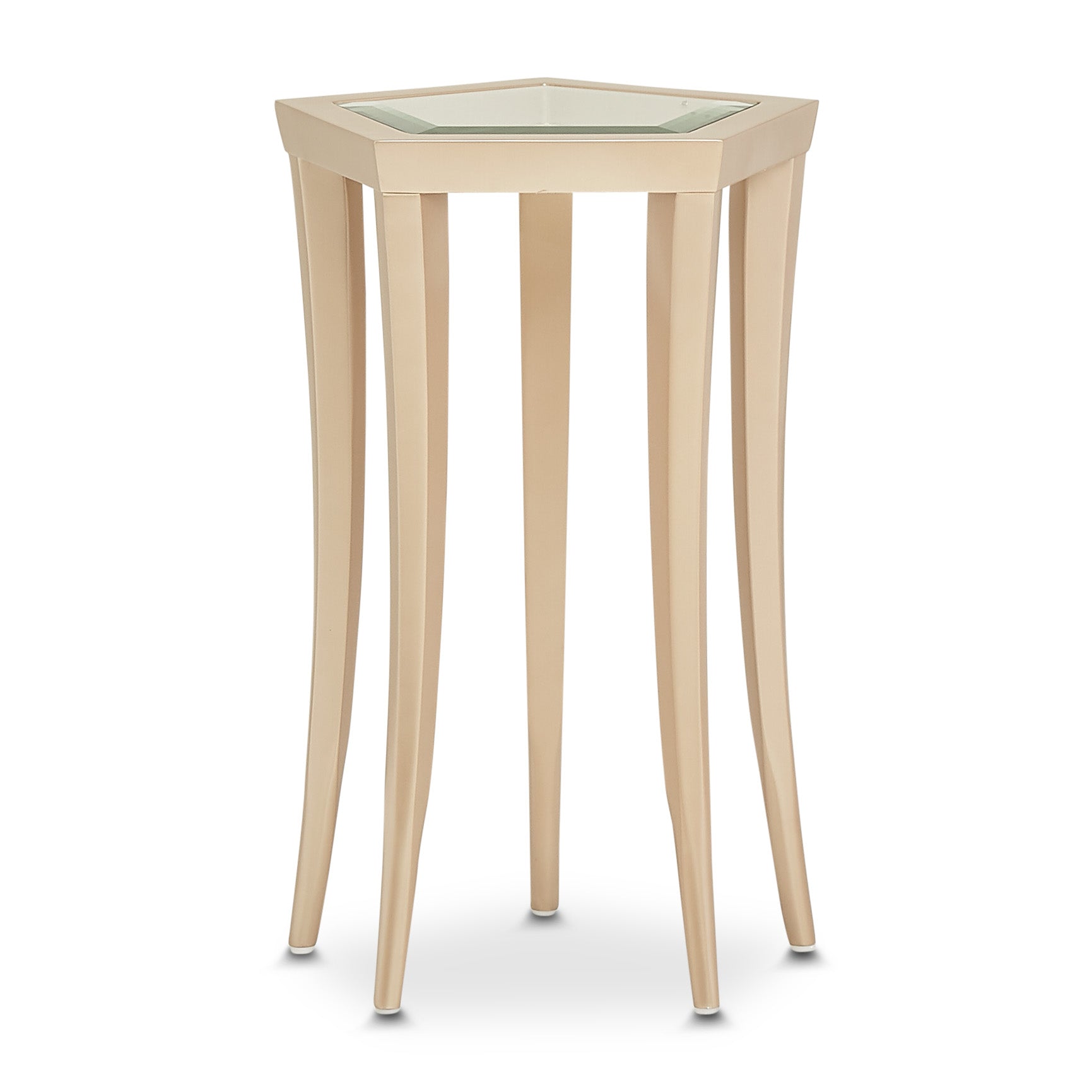 La Rachelle Medium Champagne Chairside Table - Ornate Home