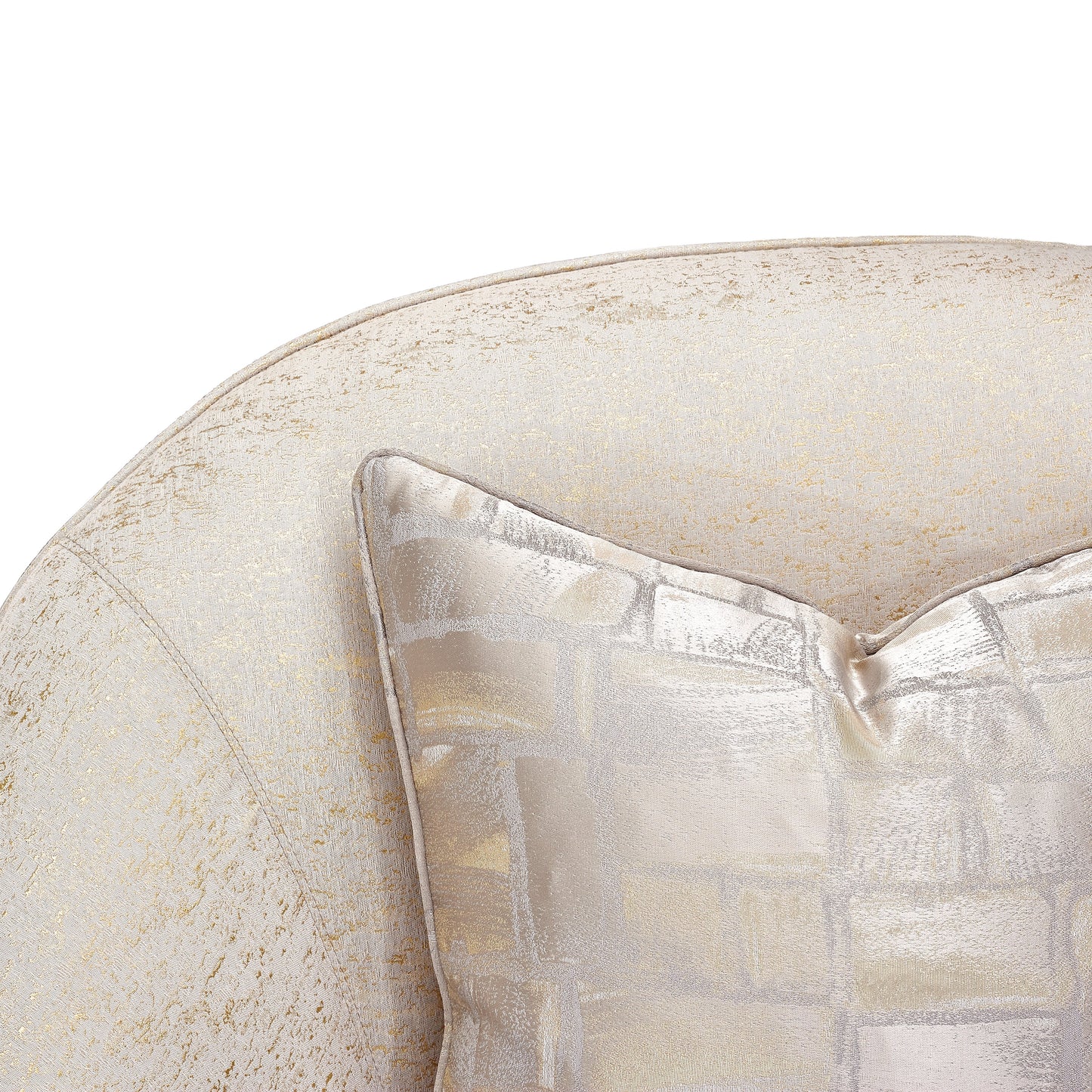 La Rachelle Medium Champagne/Cloud Swivel Chair - Ornate Home