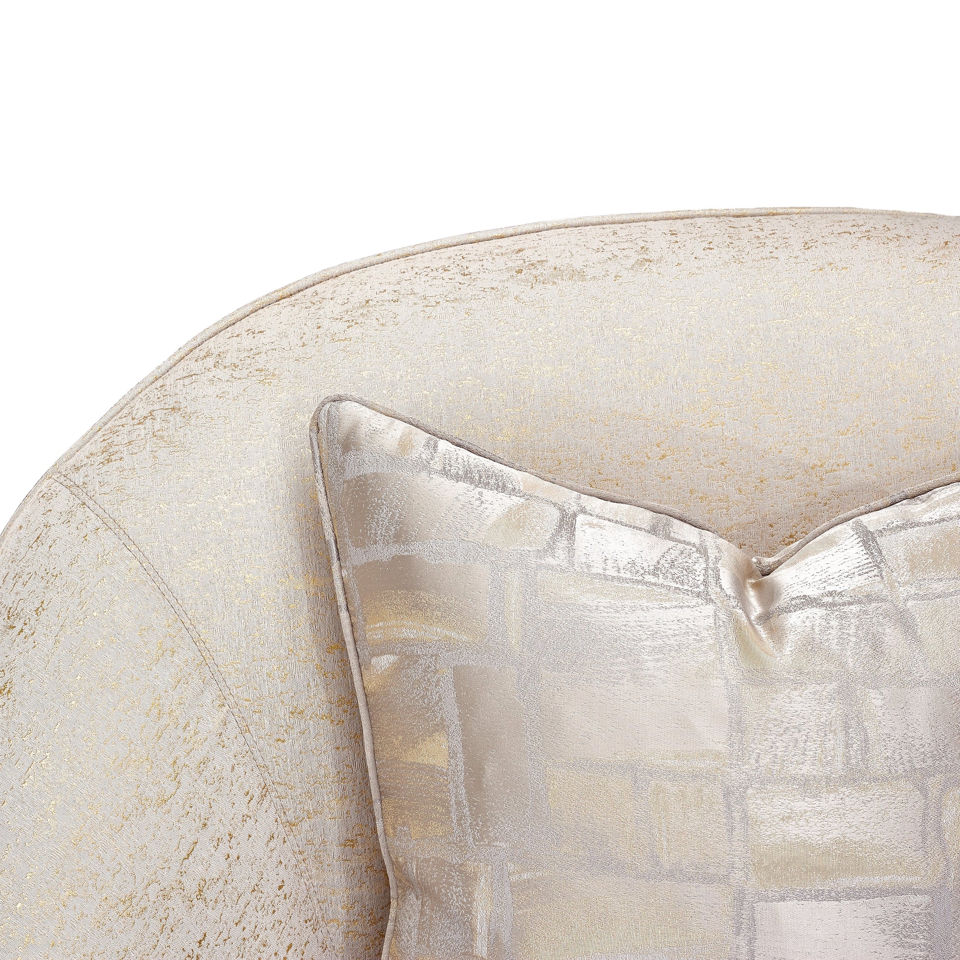 La Rachelle Medium Champagne/Cloud Swivel Chair - Ornate Home