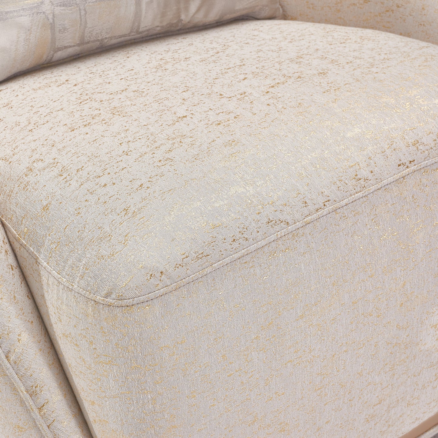 La Rachelle Medium Champagne/Cloud Swivel Chair - Ornate Home