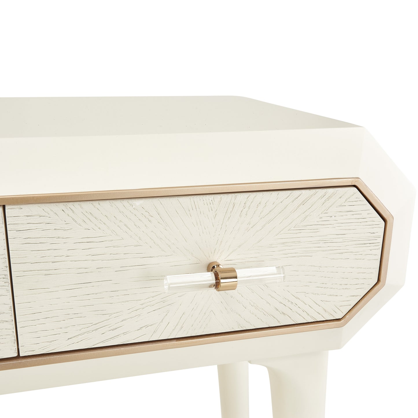 La Rachelle Medium Champagne Console Table - Ornate Home