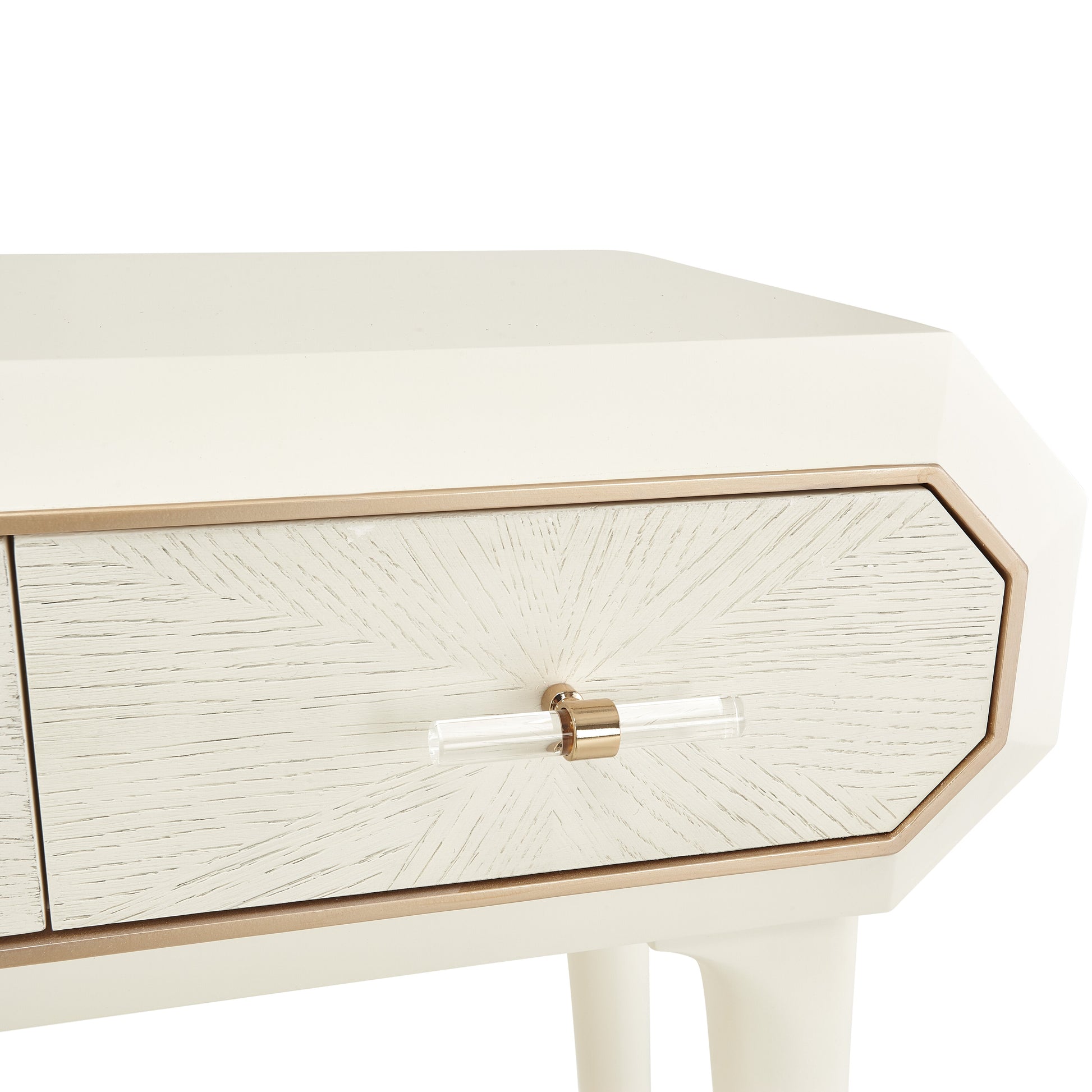 La Rachelle Medium Champagne Console Table - Ornate Home
