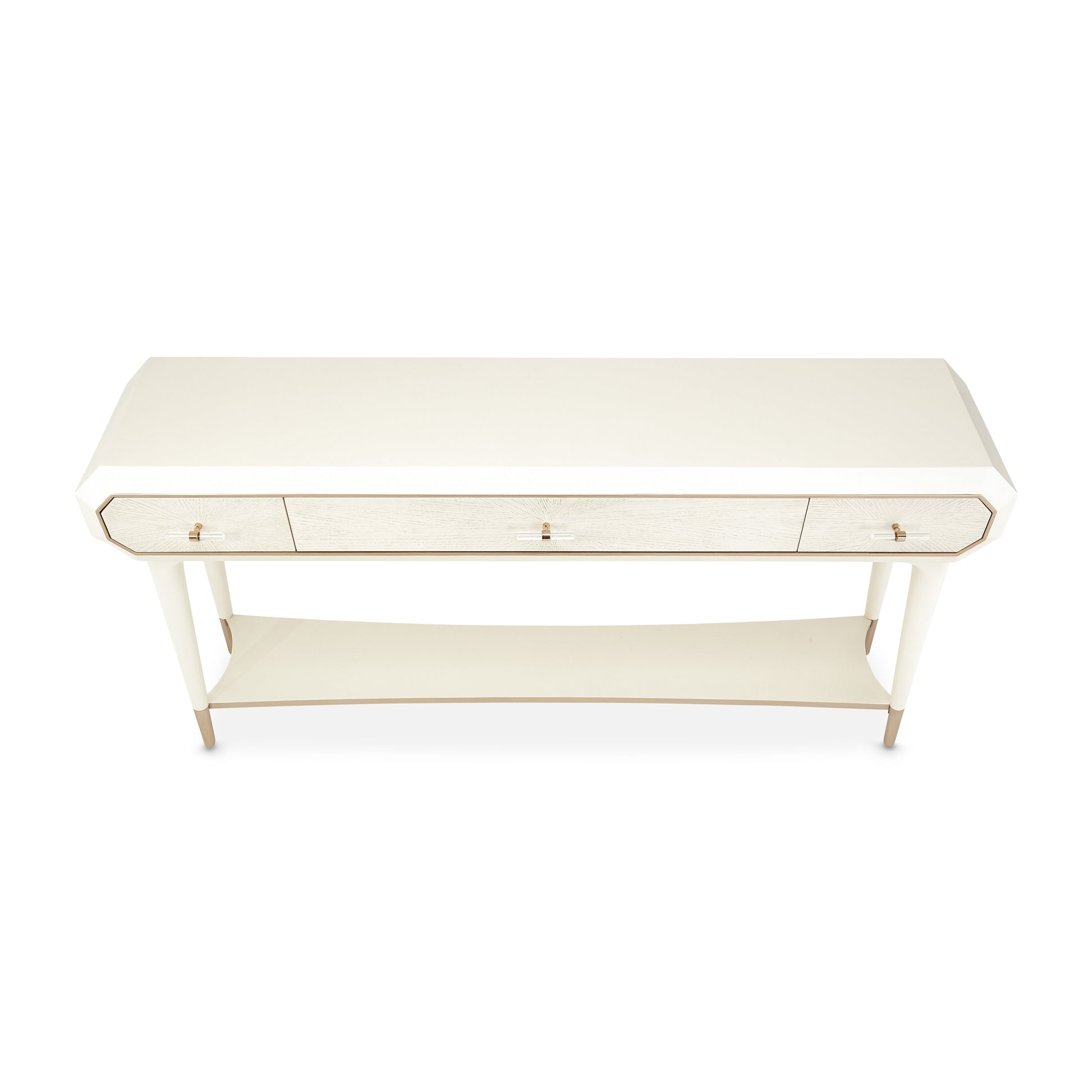 La Rachelle Medium Champagne Console Table - Ornate Home