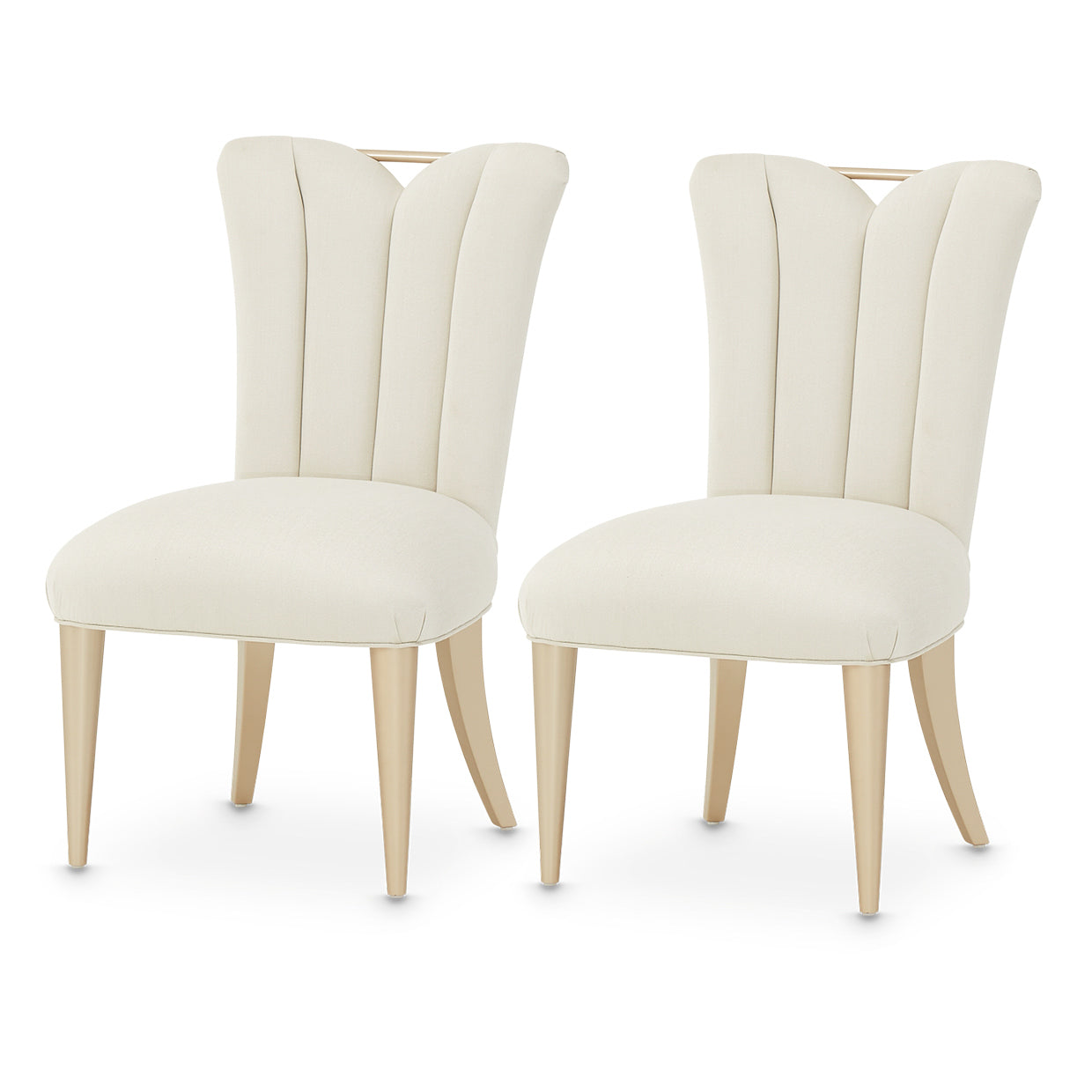 La Rachelle Medium Champagne Dining Side Chair (Set of 2) - Ornate Home