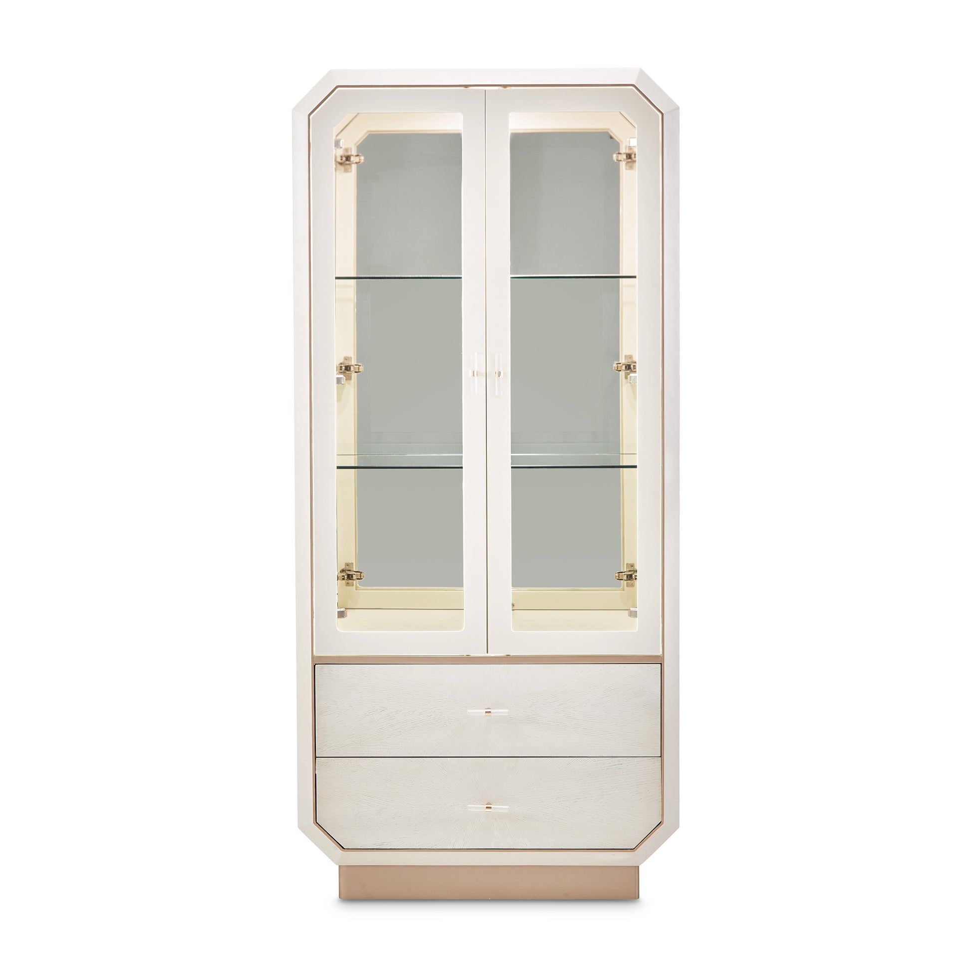 La Rachelle Medium Champagne Display Cabinet - Ornate Home