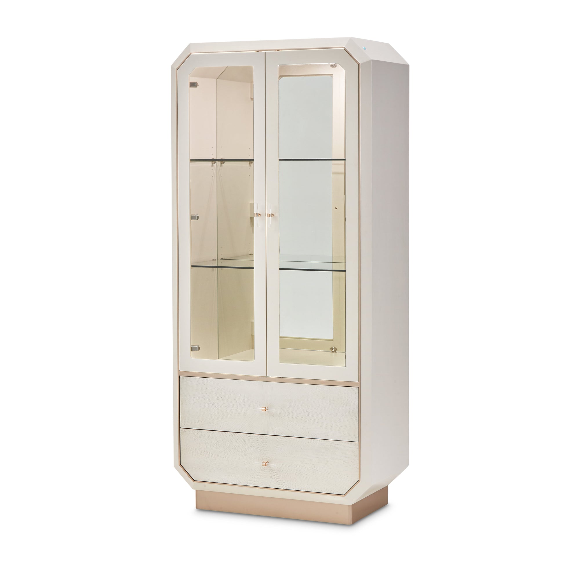 La Rachelle Medium Champagne Display Cabinet - Ornate Home