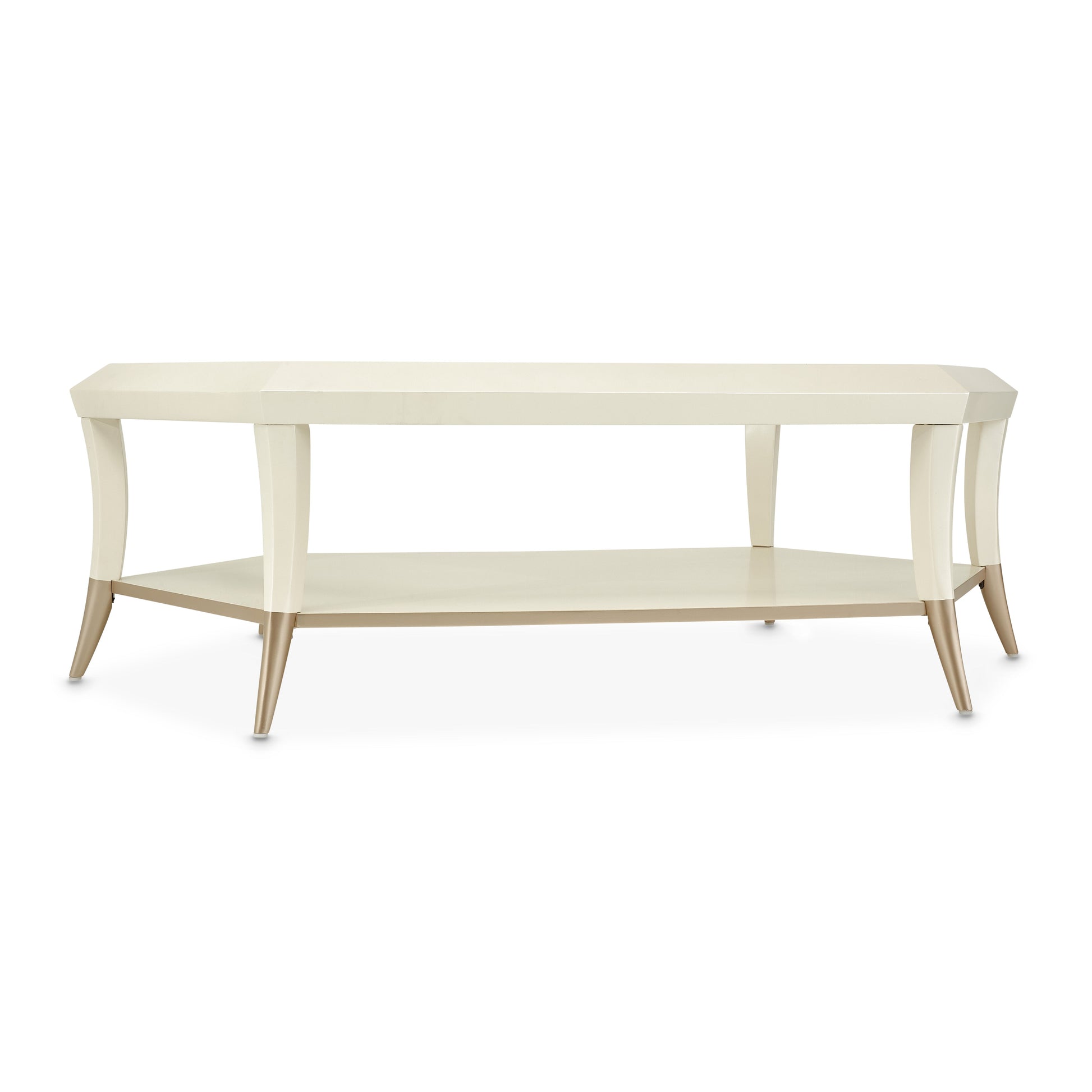 La Rachelle Medium Champagne Hexagon Cocktail Table - Ornate Home