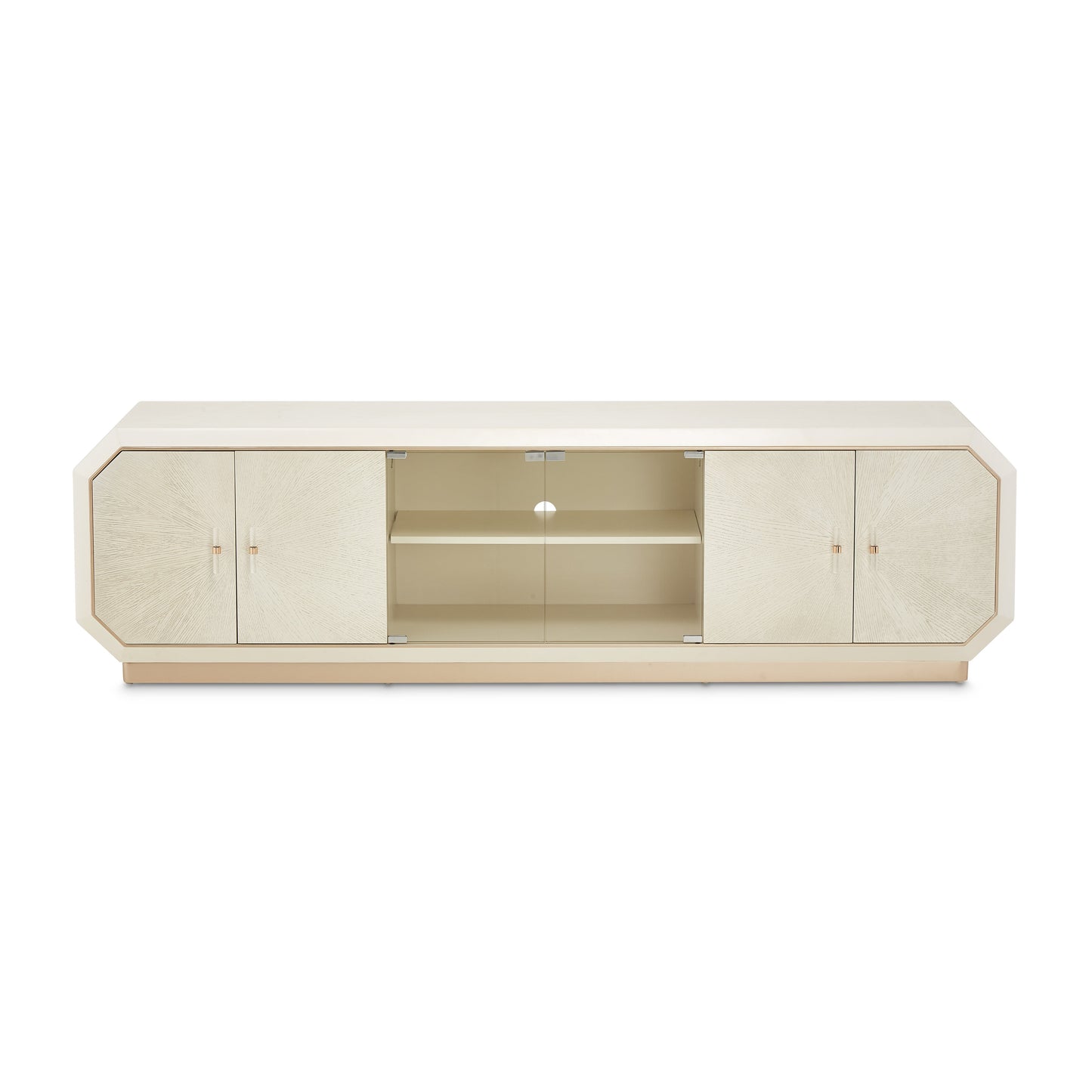 La Rachelle Medium Champagne Media Cabinet - Ornate Home