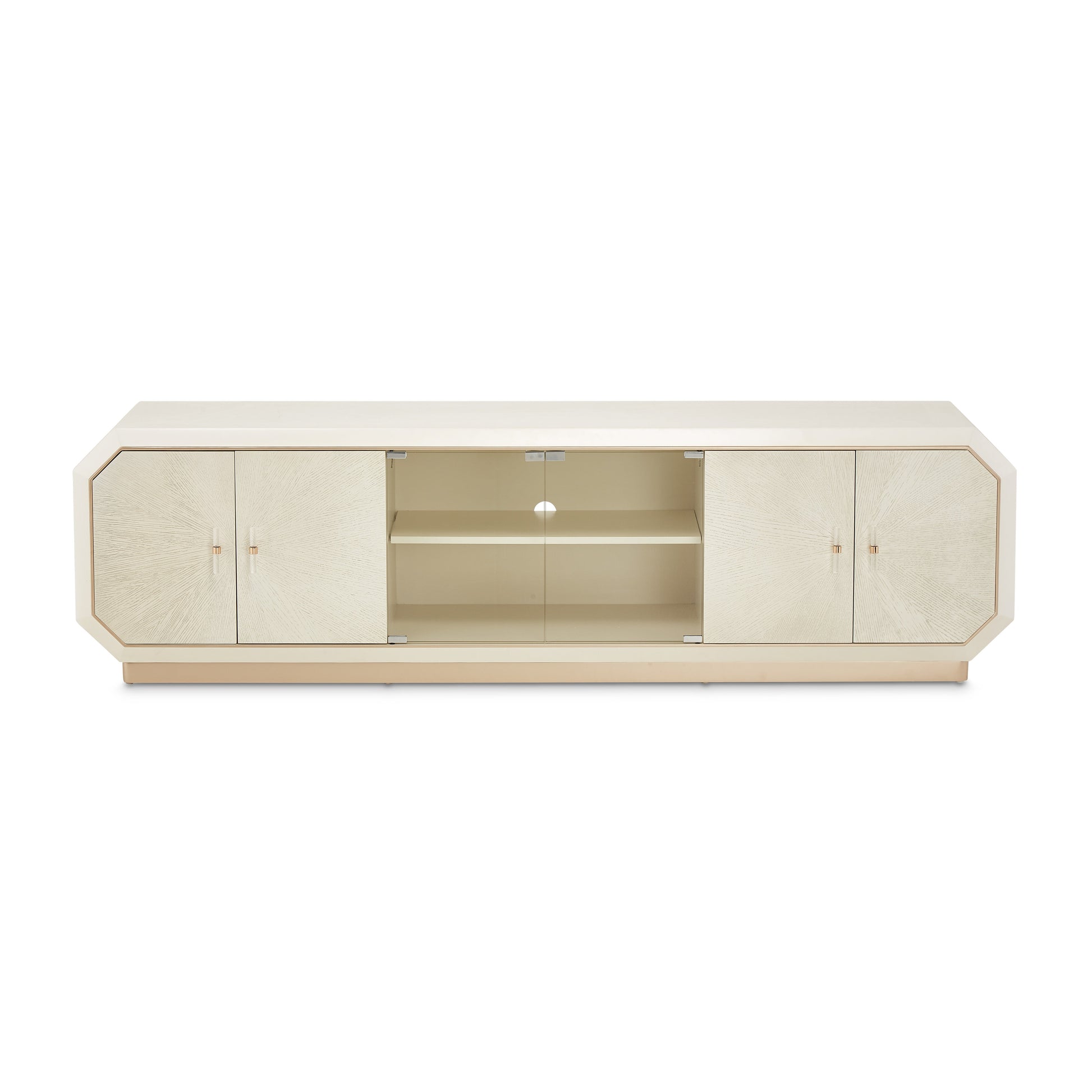 La Rachelle Medium Champagne Media Cabinet - Ornate Home