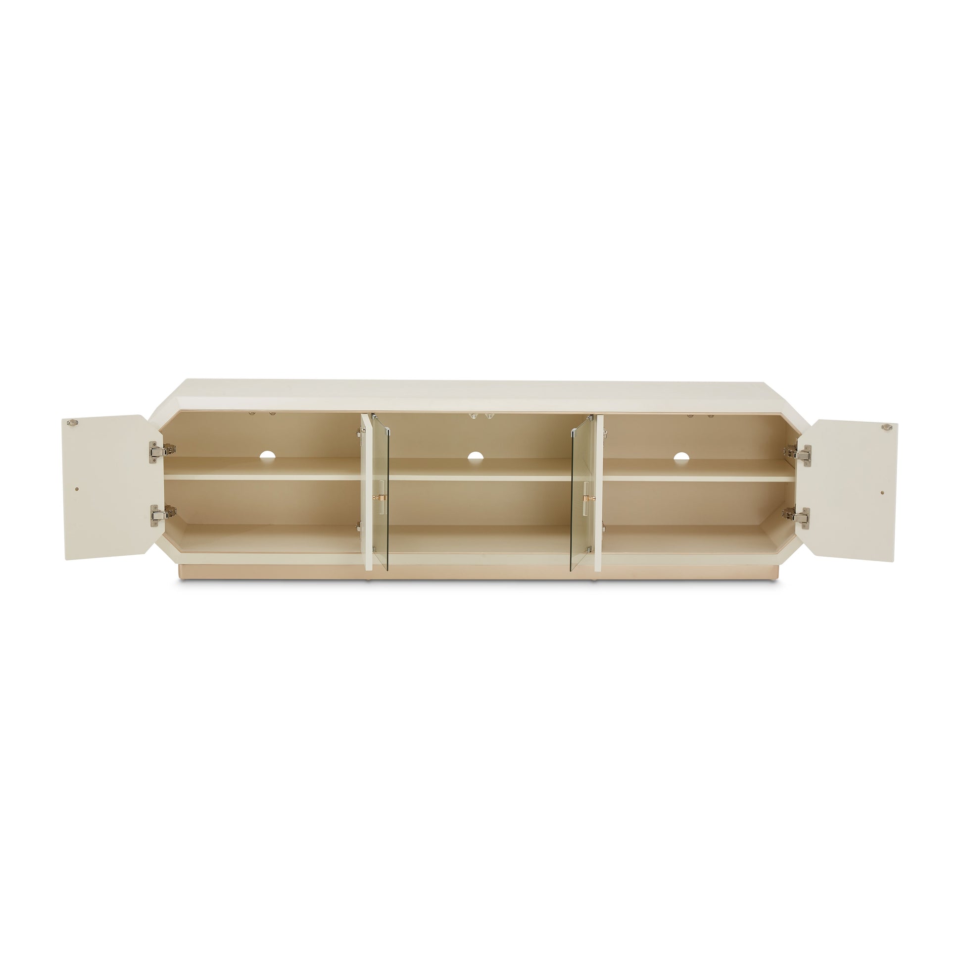 La Rachelle Medium Champagne Media Cabinet - Ornate Home