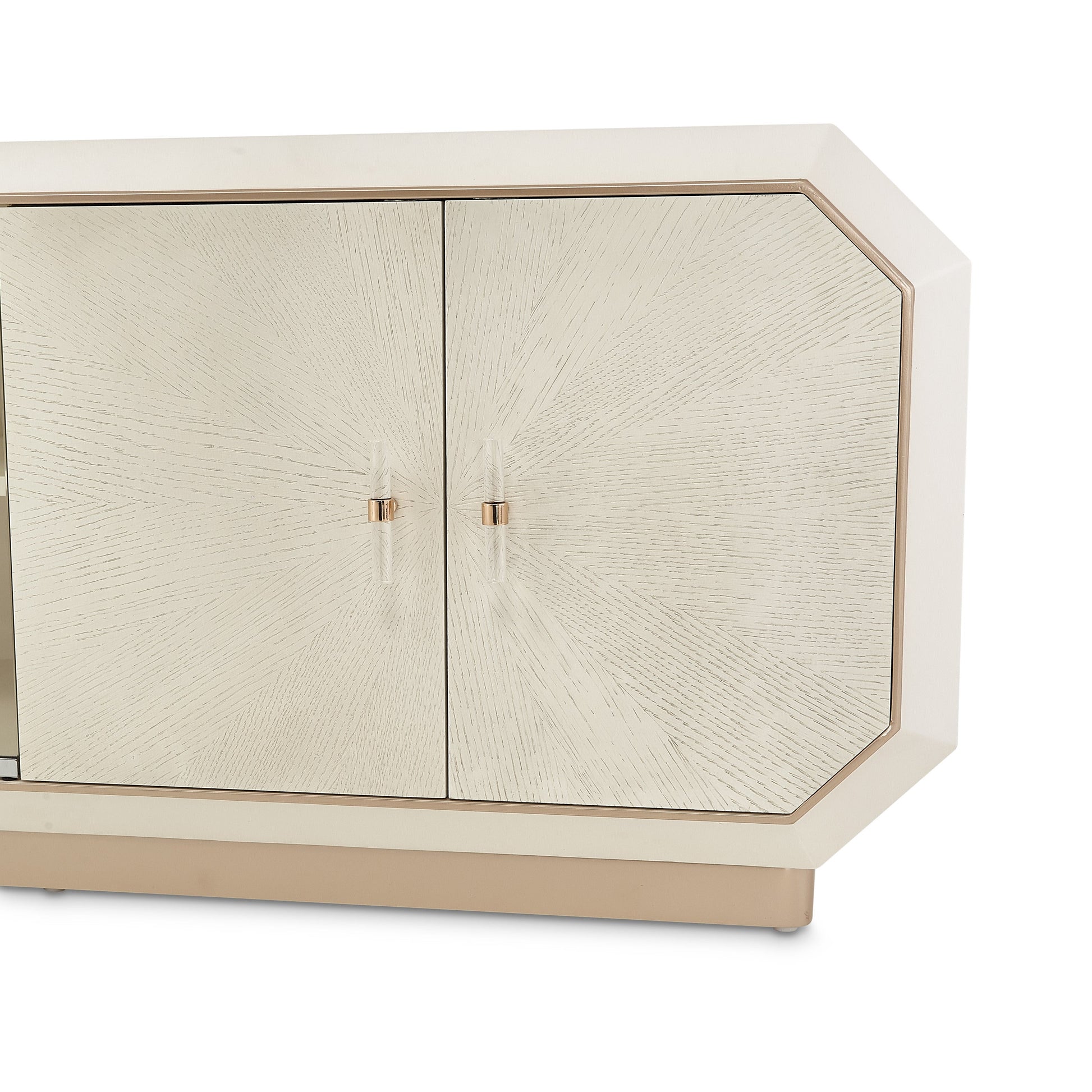La Rachelle Medium Champagne Media Cabinet - Ornate Home