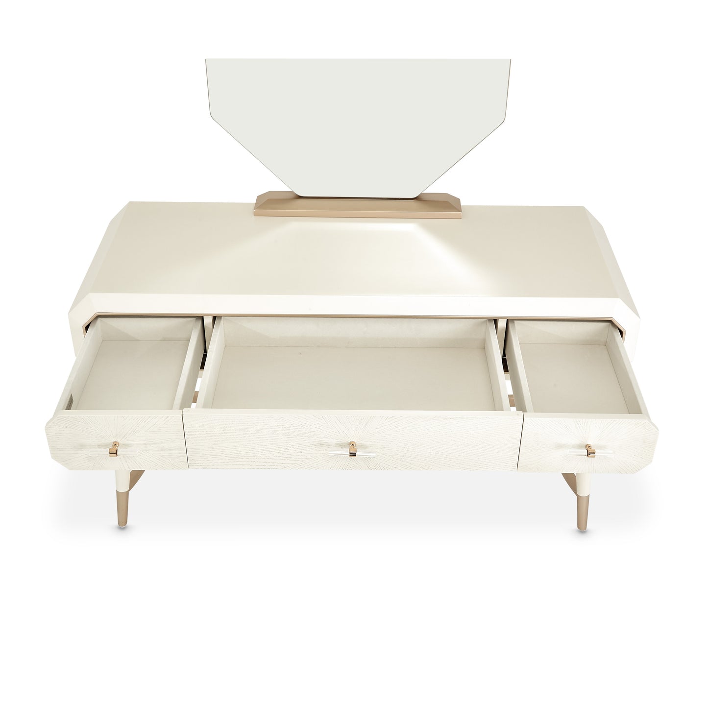 La Rachelle Medium Champagne Vanity Desk - Ornate Home