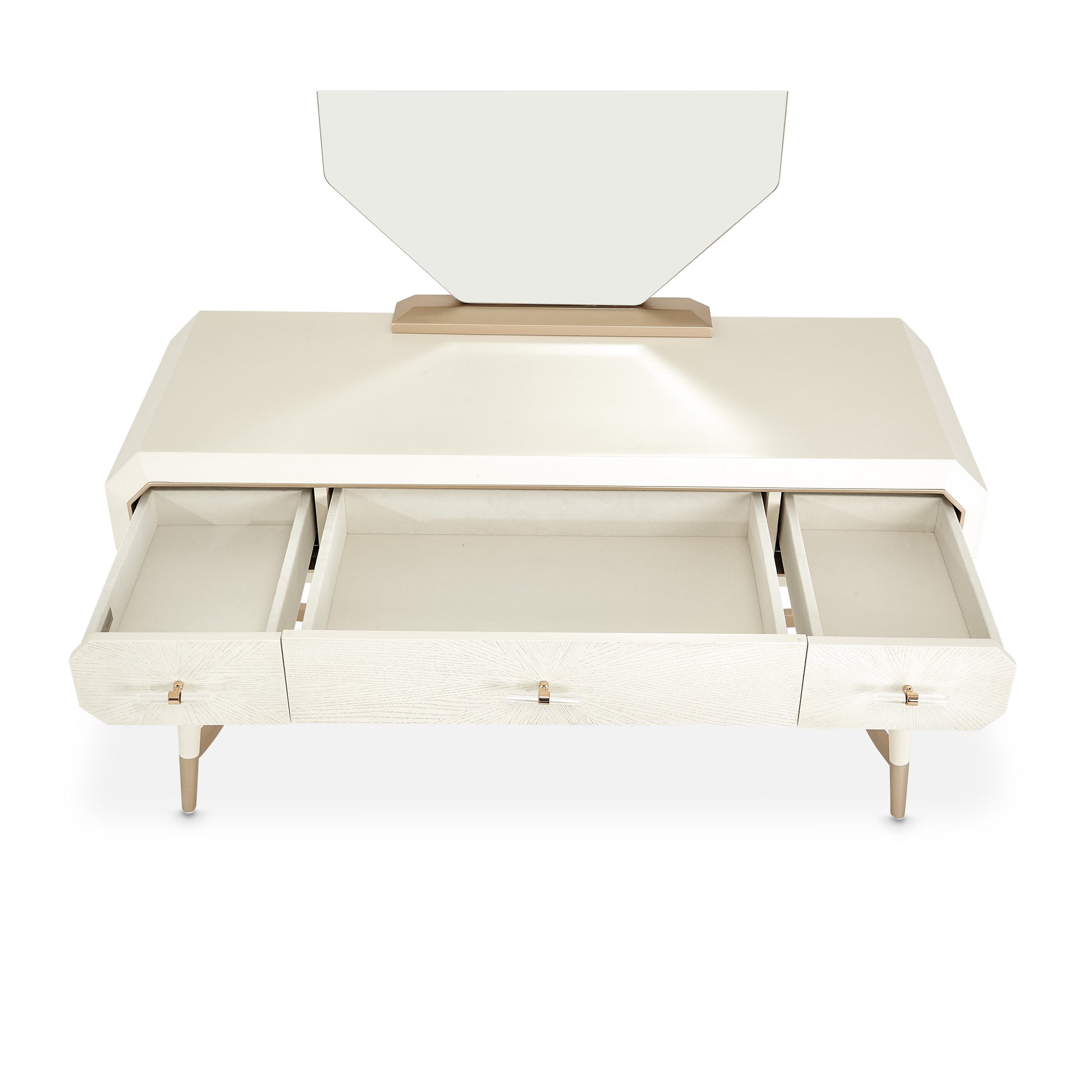 La Rachelle Medium Champagne Vanity Desk - Ornate Home