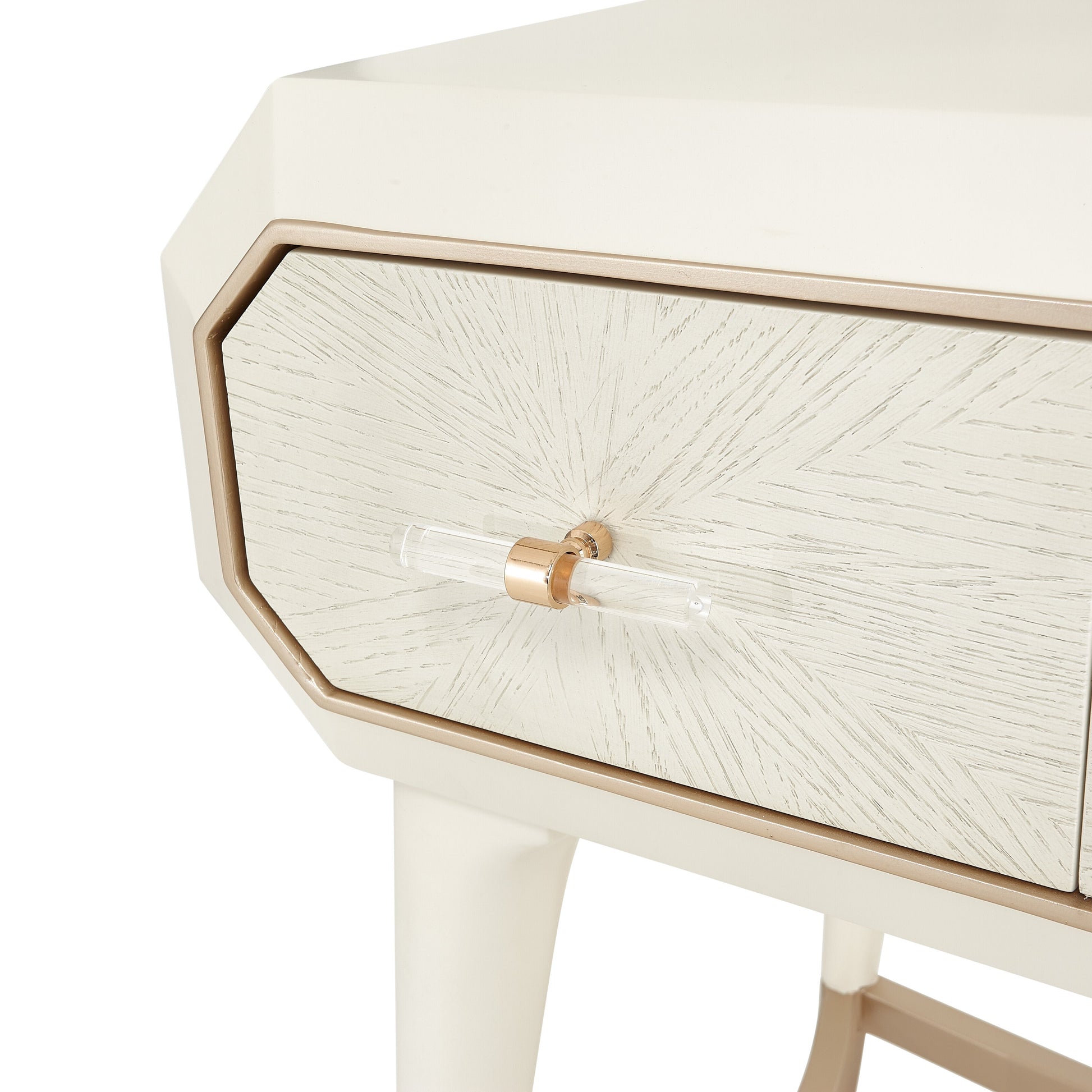 La Rachelle Medium Champagne Vanity Desk - Ornate Home