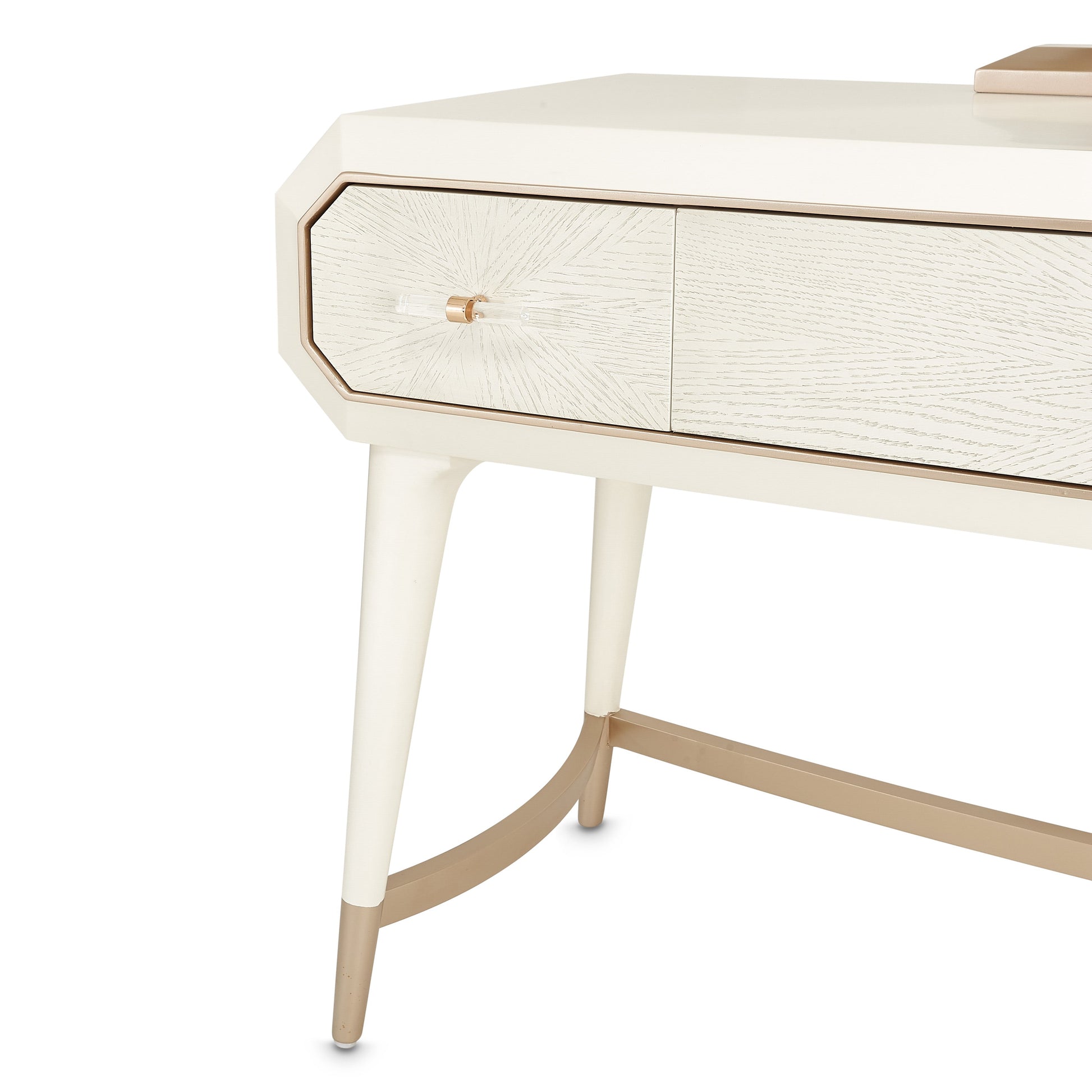La Rachelle Medium Champagne Vanity Desk - Ornate Home