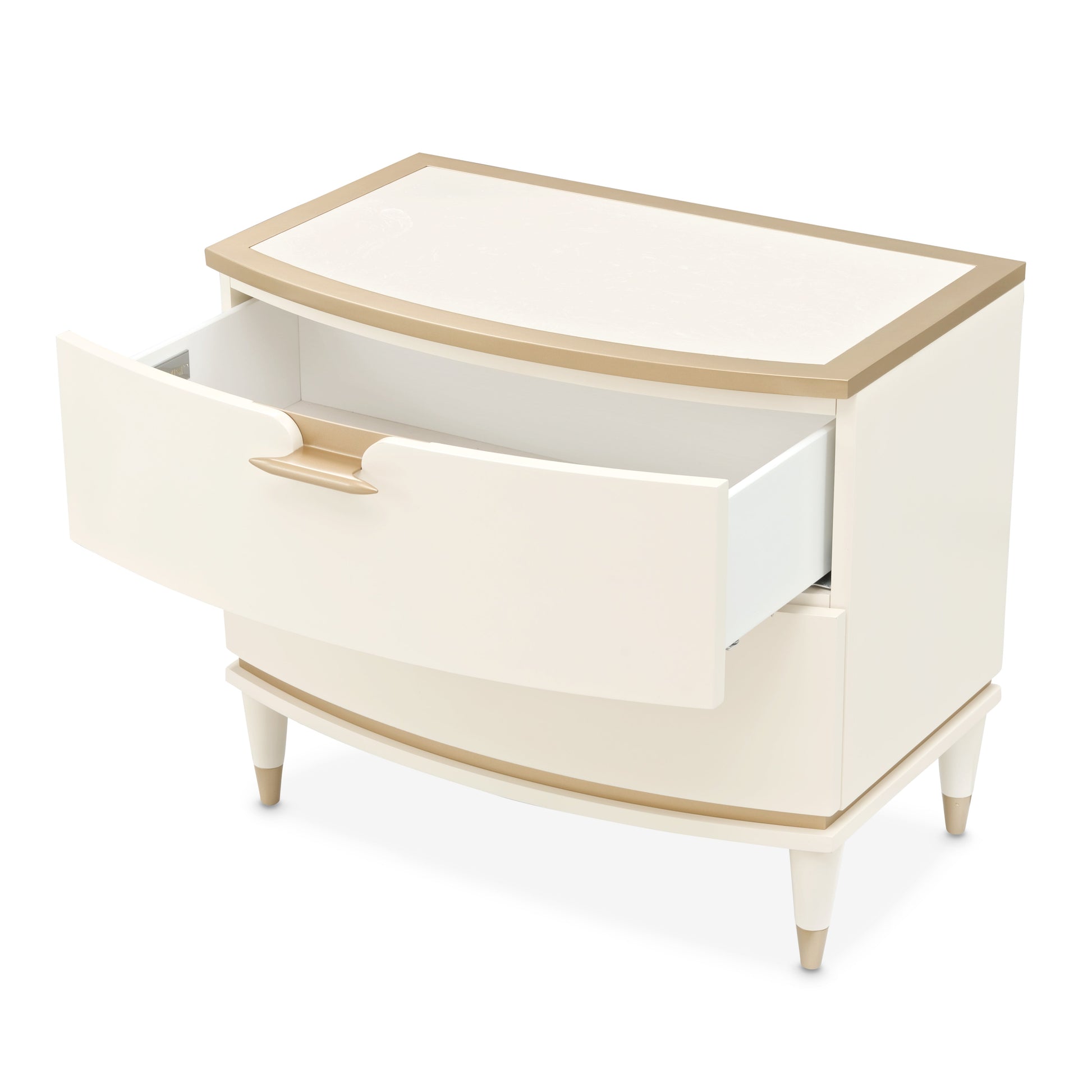 La Terrazza Creamy Pearl Nightstand, Large - Ornate Home
