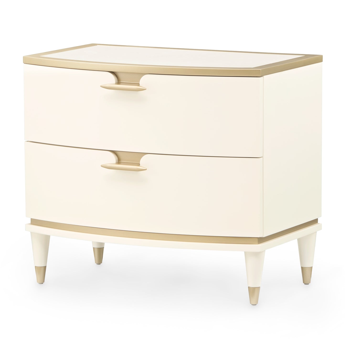 La Terrazza Creamy Pearl Nightstand, Large - Ornate Home