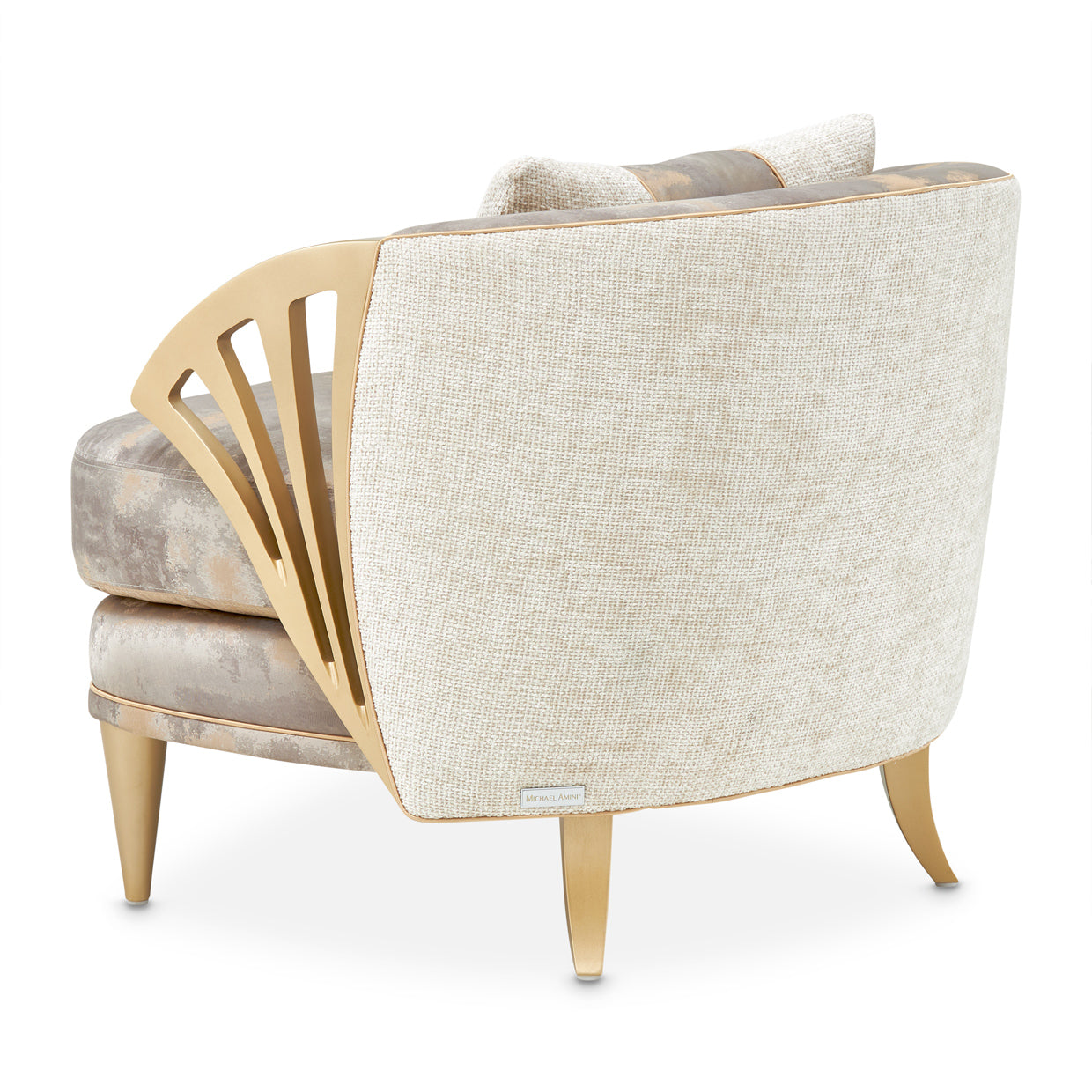 La Terrazza Light Champagne/Cappuccino Accent Chair - Ornate Home