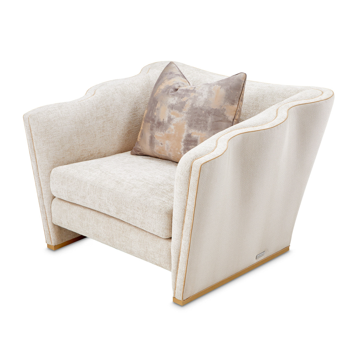 La Terrazza Light Champagne/Cappuccino Matching Chair - Ornate Home