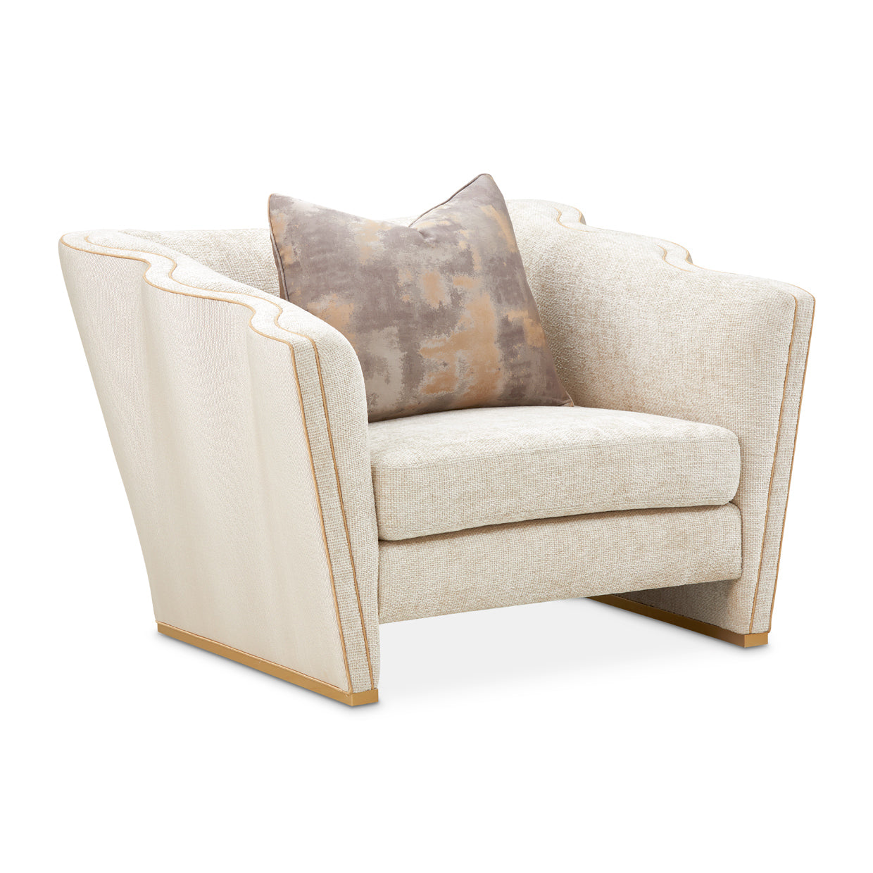 La Terrazza Light Champagne/Cappuccino Matching Chair - Ornate Home