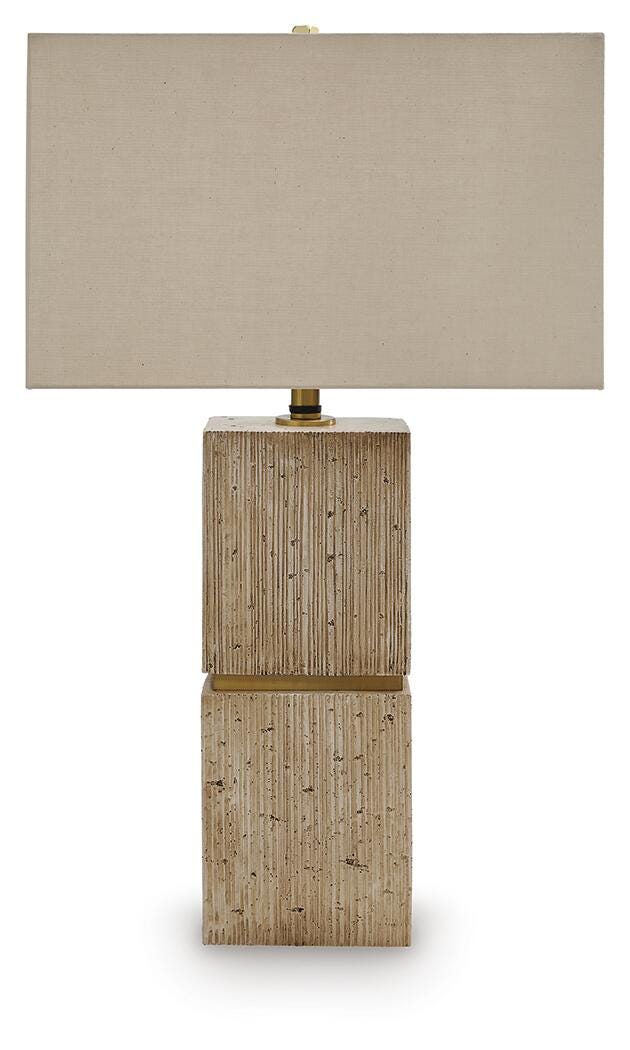 Laddner Beige Table Lamp- Viva Furn