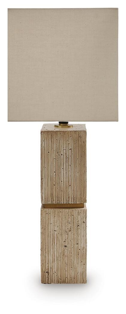 Laddner Beige Table Lamp- Viva Furn
