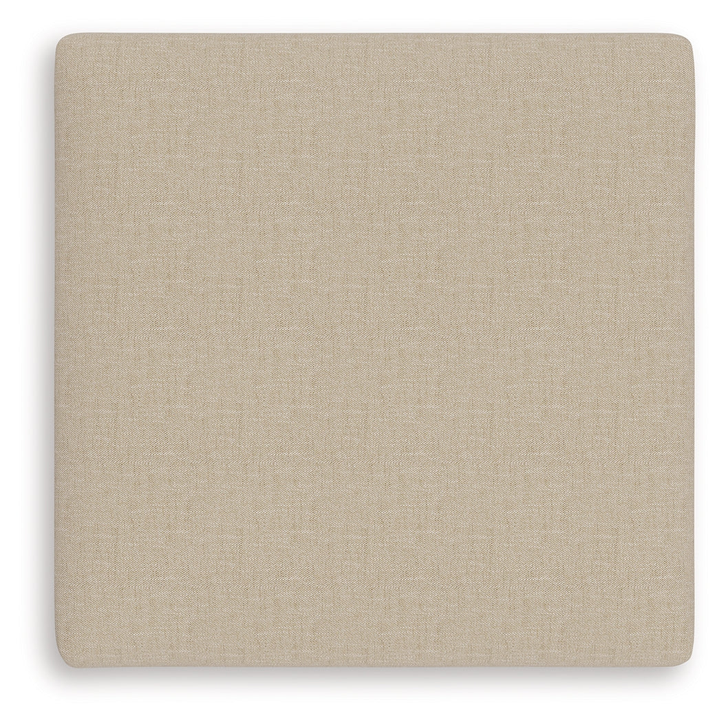 LadyMae Twill Oversized Accent Ottoman- Viva Furn