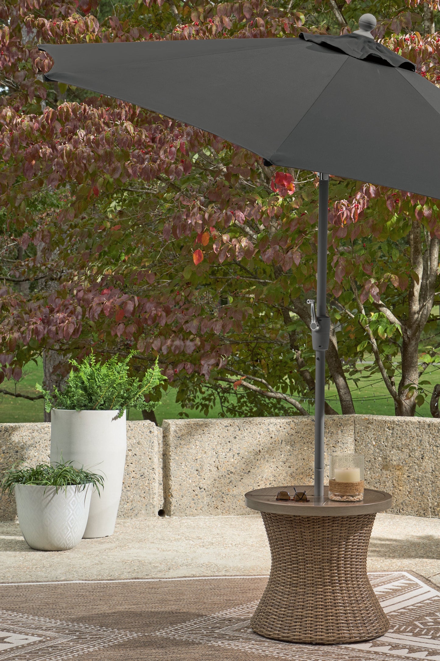 Laguna Heights Beige Outdoor End Table- Viva Furn