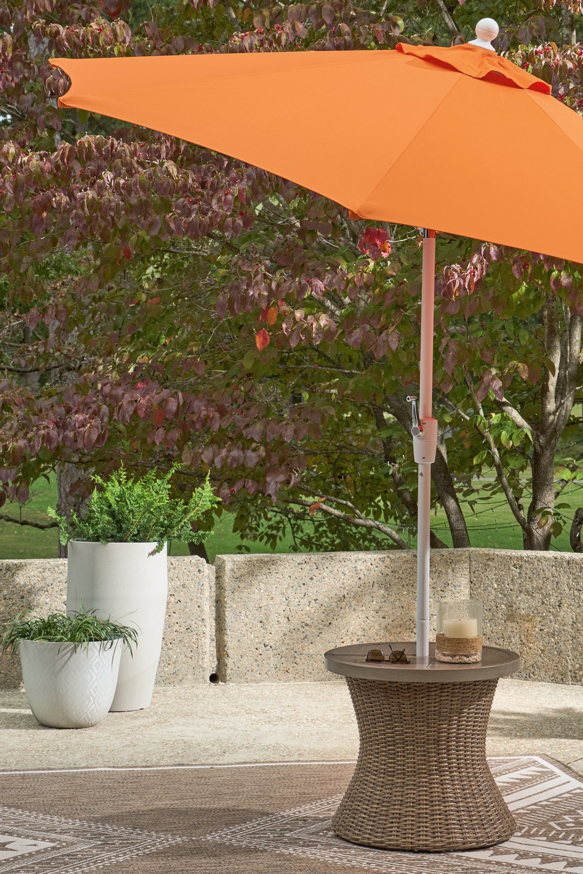 Laguna Heights Beige Outdoor End Table- Viva Furn