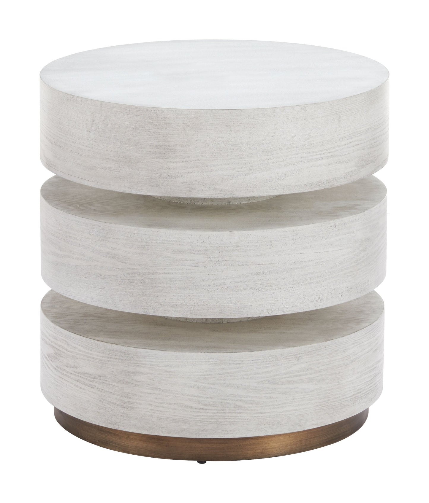 Laha Oak White Side Table - Ornate Home