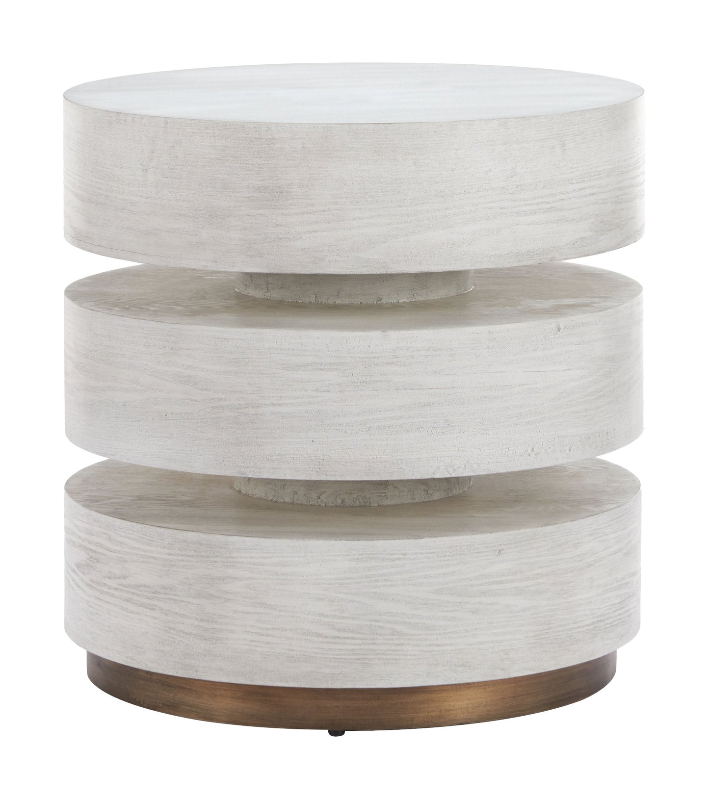Laha Oak White Side Table - Ornate Home