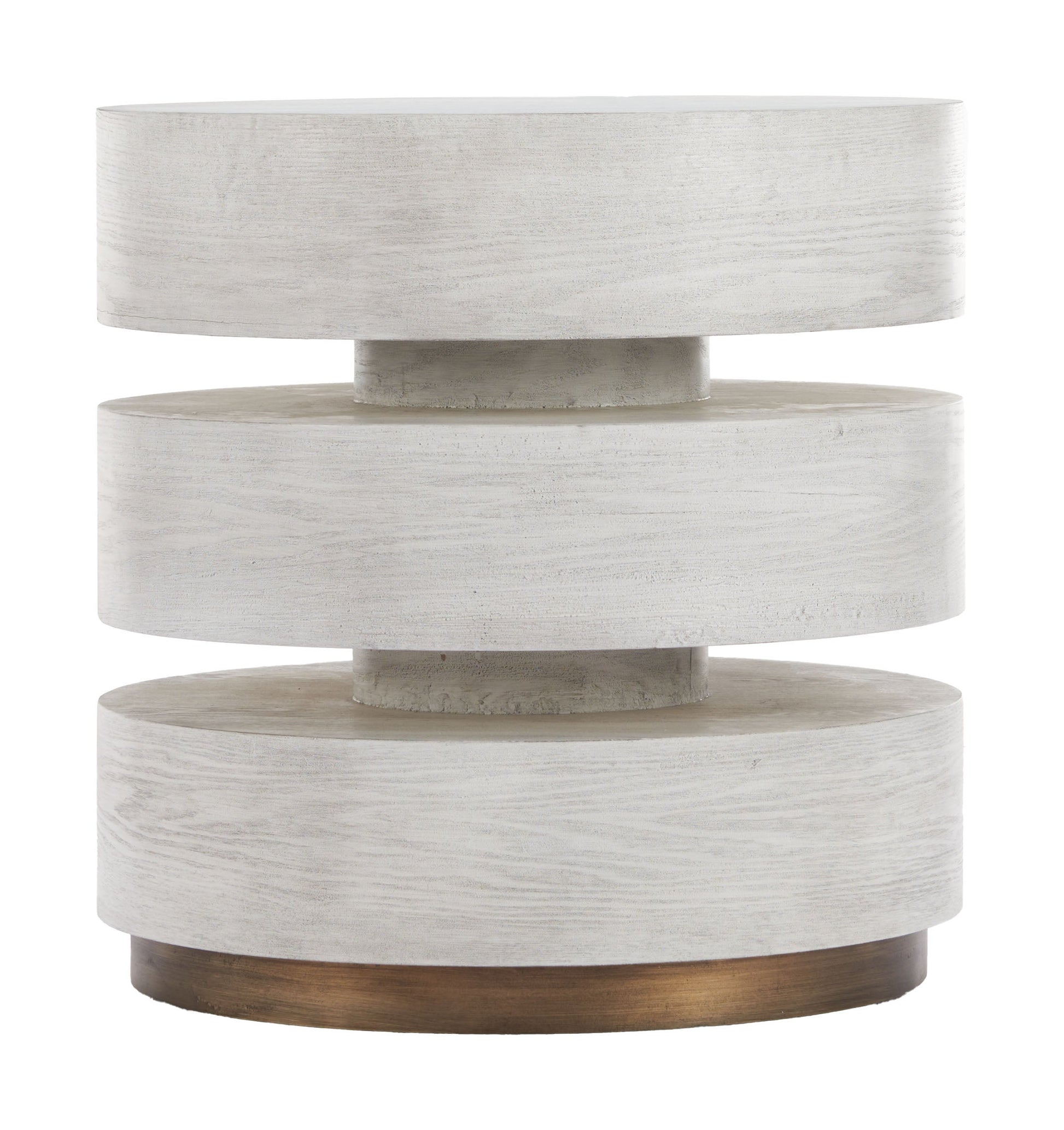 Laha Oak White Side Table - Ornate Home